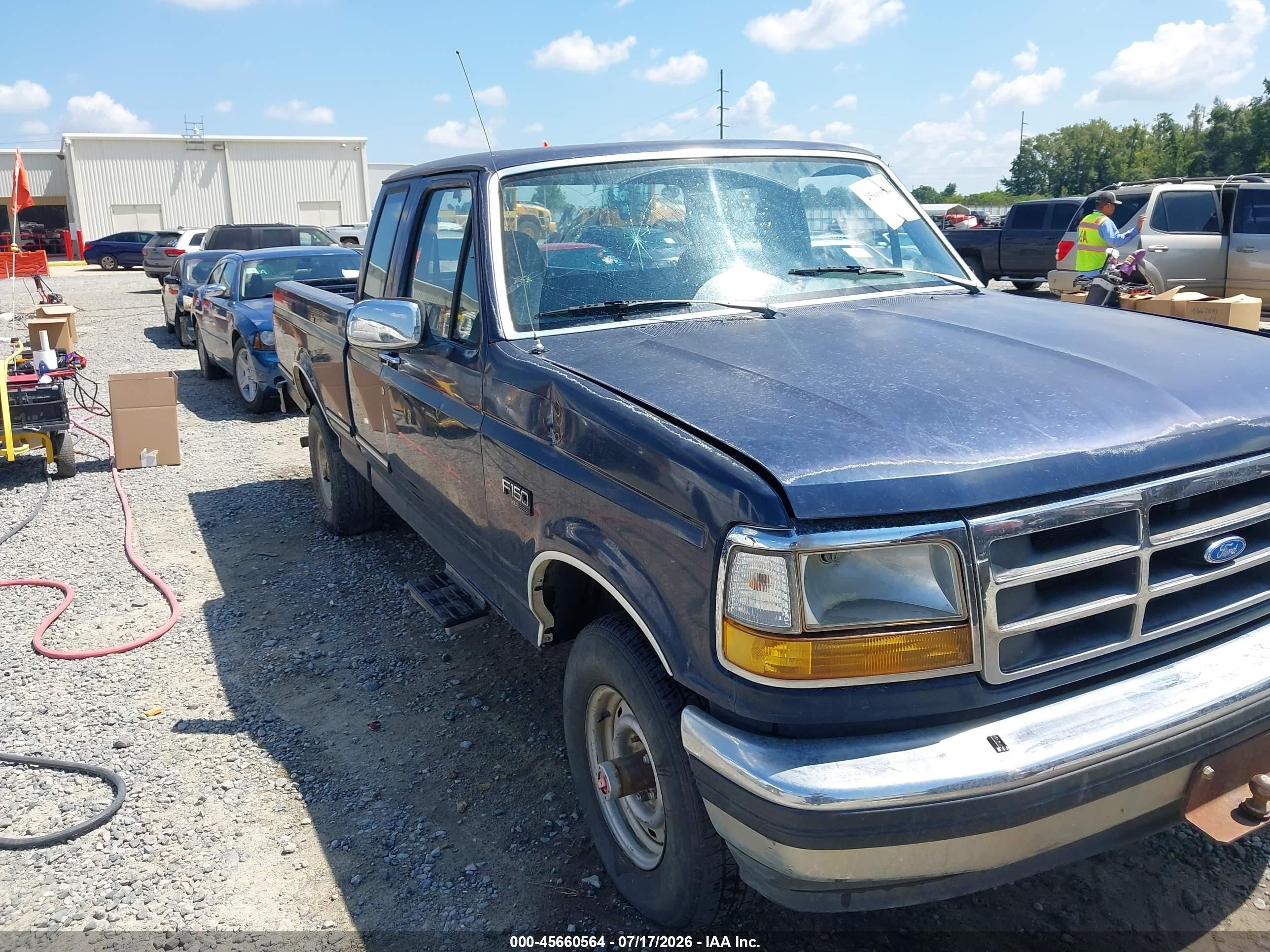 1993 Ford F150 Dark Blue vin: 1FTEX14N5PKB28309