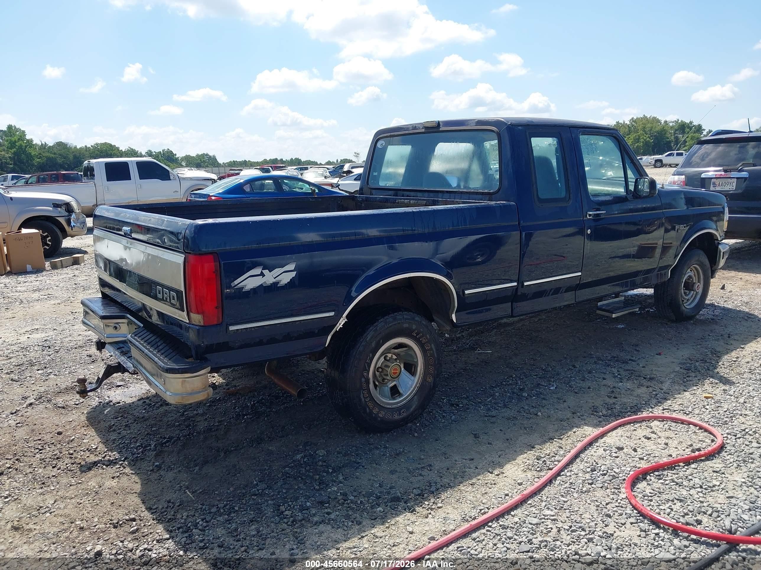 1993 Ford F150 Dark Blue vin: 1FTEX14N5PKB28309