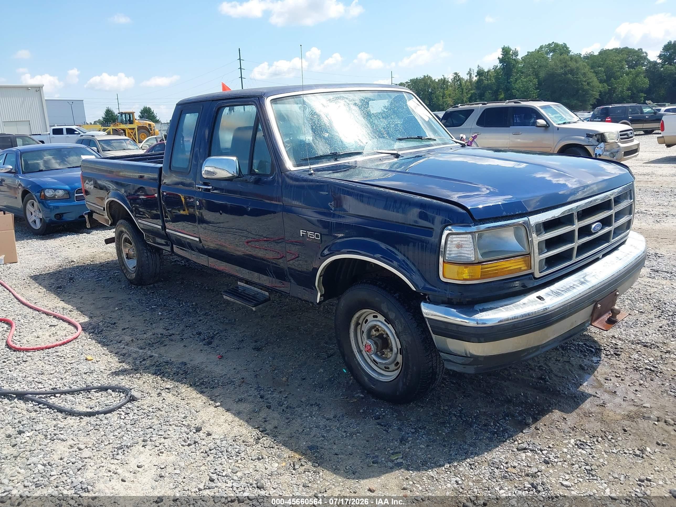 1993 Ford F150 Dark Blue vin: 1FTEX14N5PKB28309