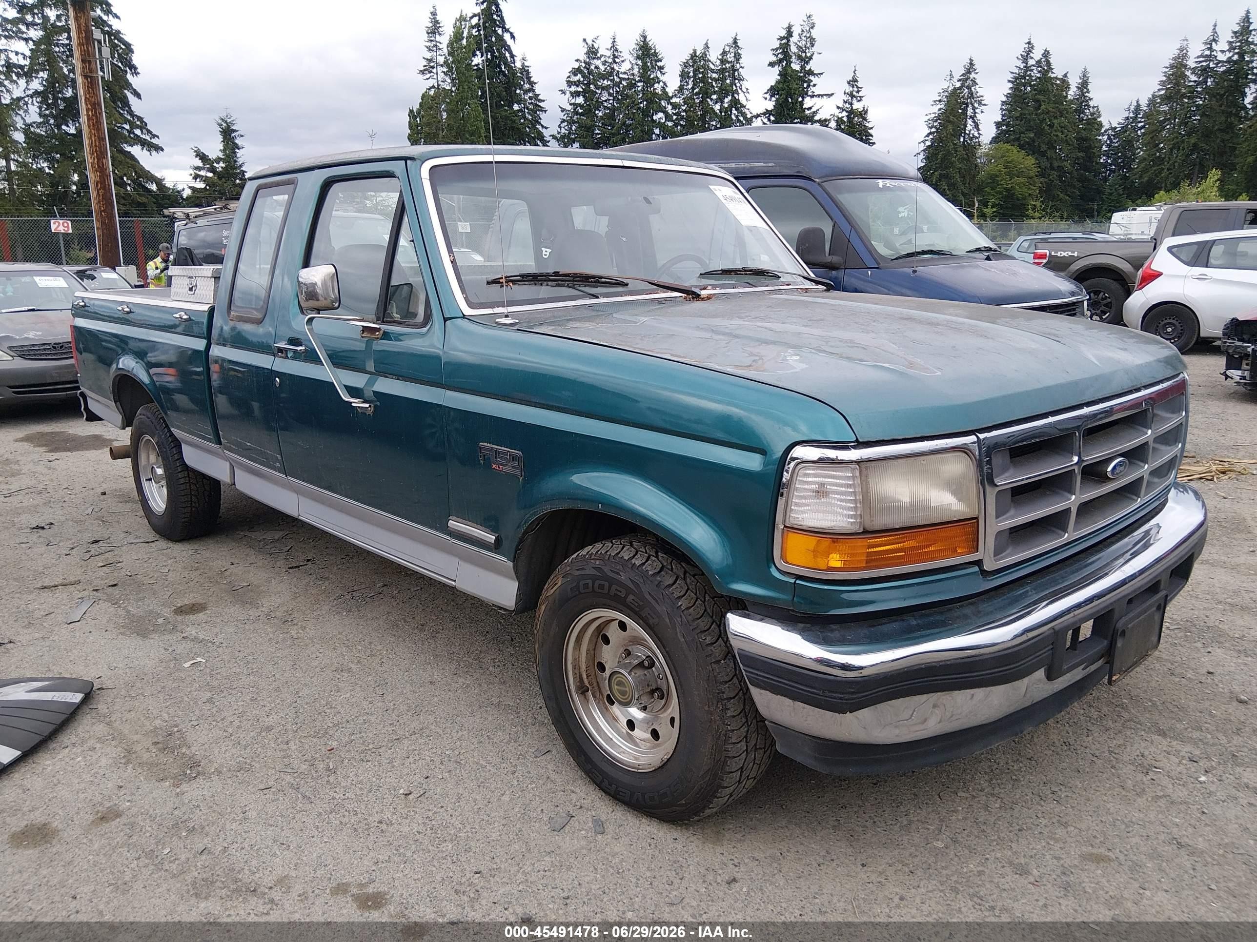1996 Ford F150   Green vin: 1FTEX15H4TKA13462