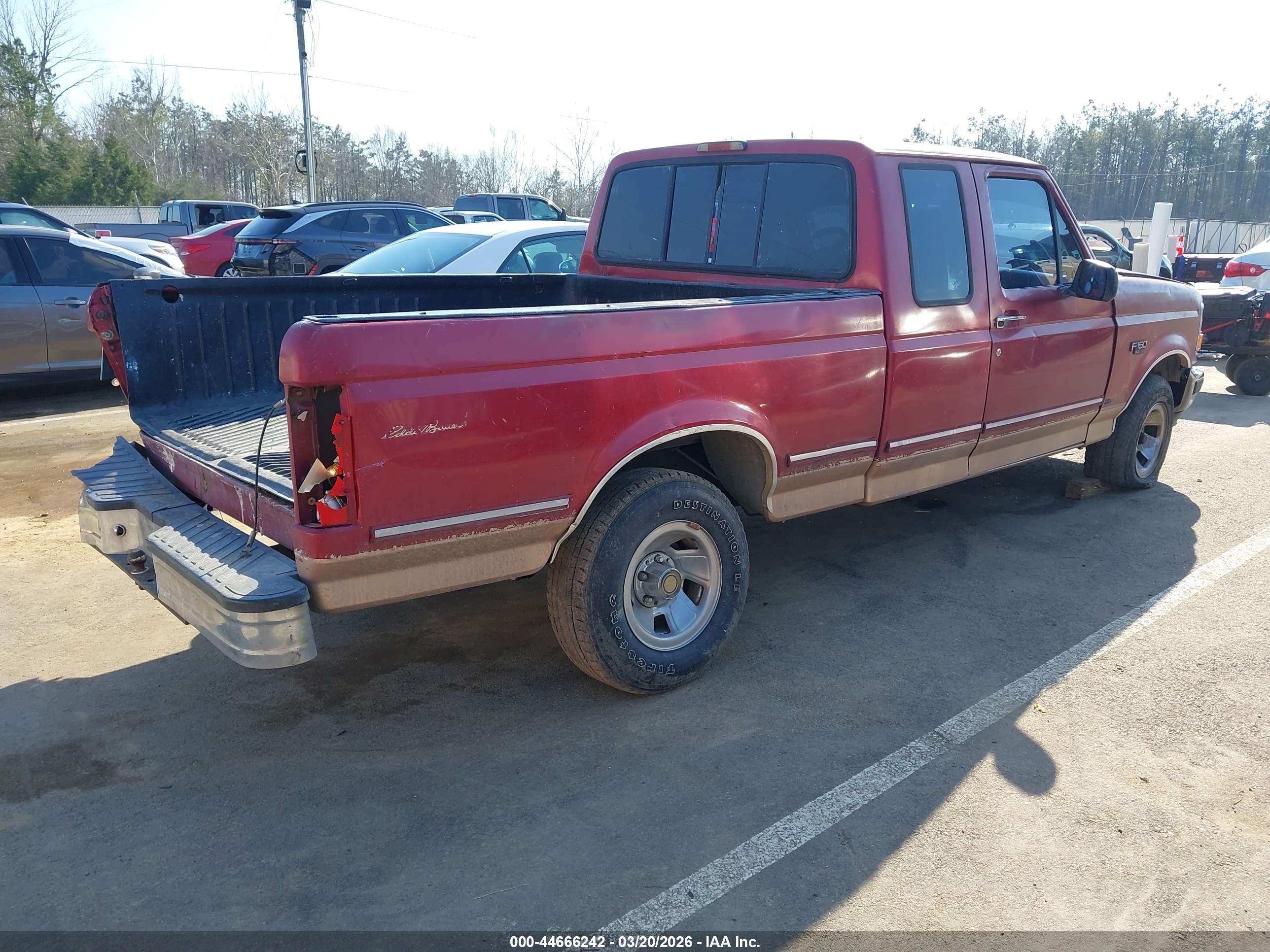 1994 Ford F150 Maroon vin: 1FTEX15N0RKA06538