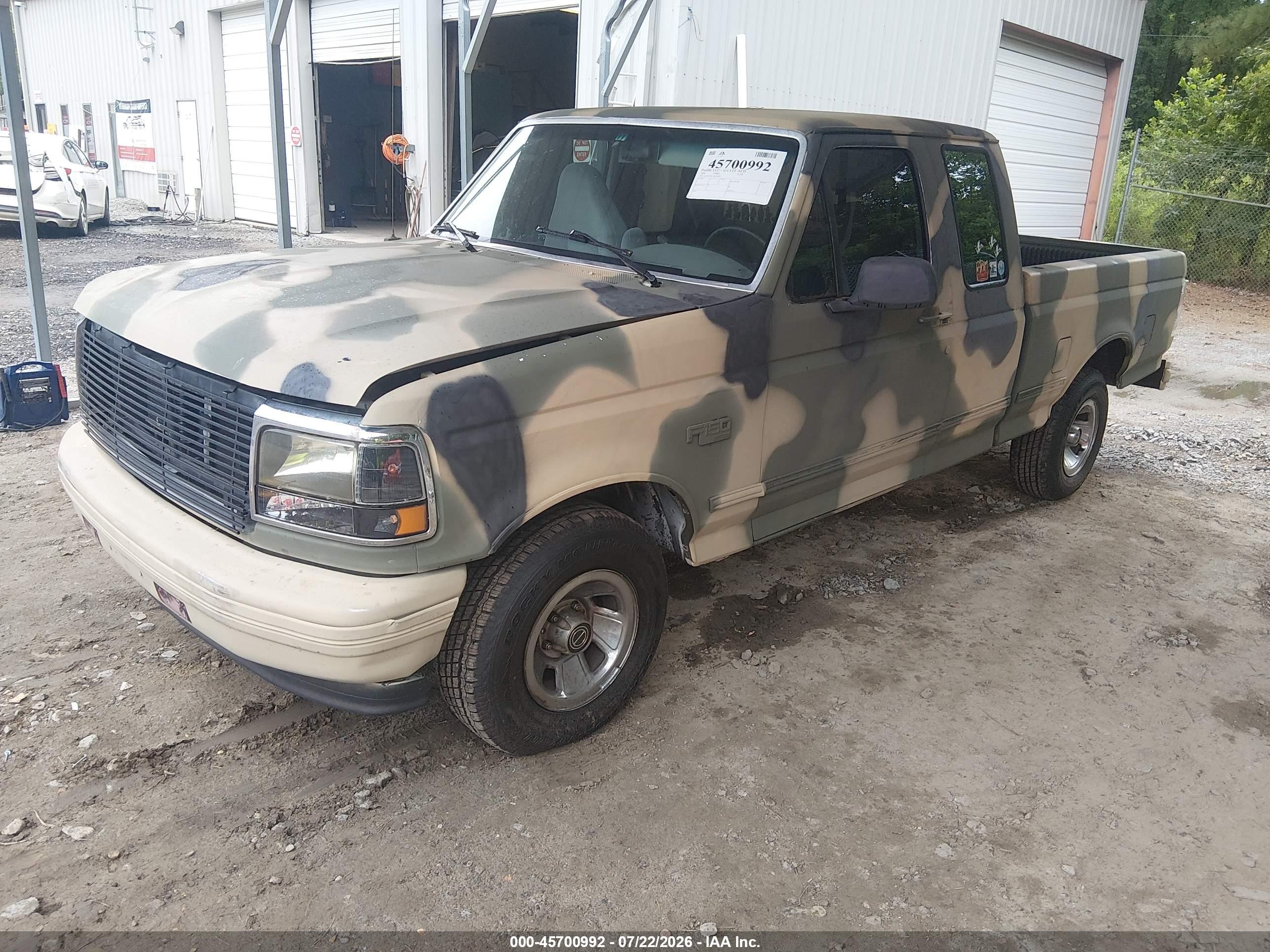 1996 Ford F150   Green vin: 1FTEX15N1TKA25803