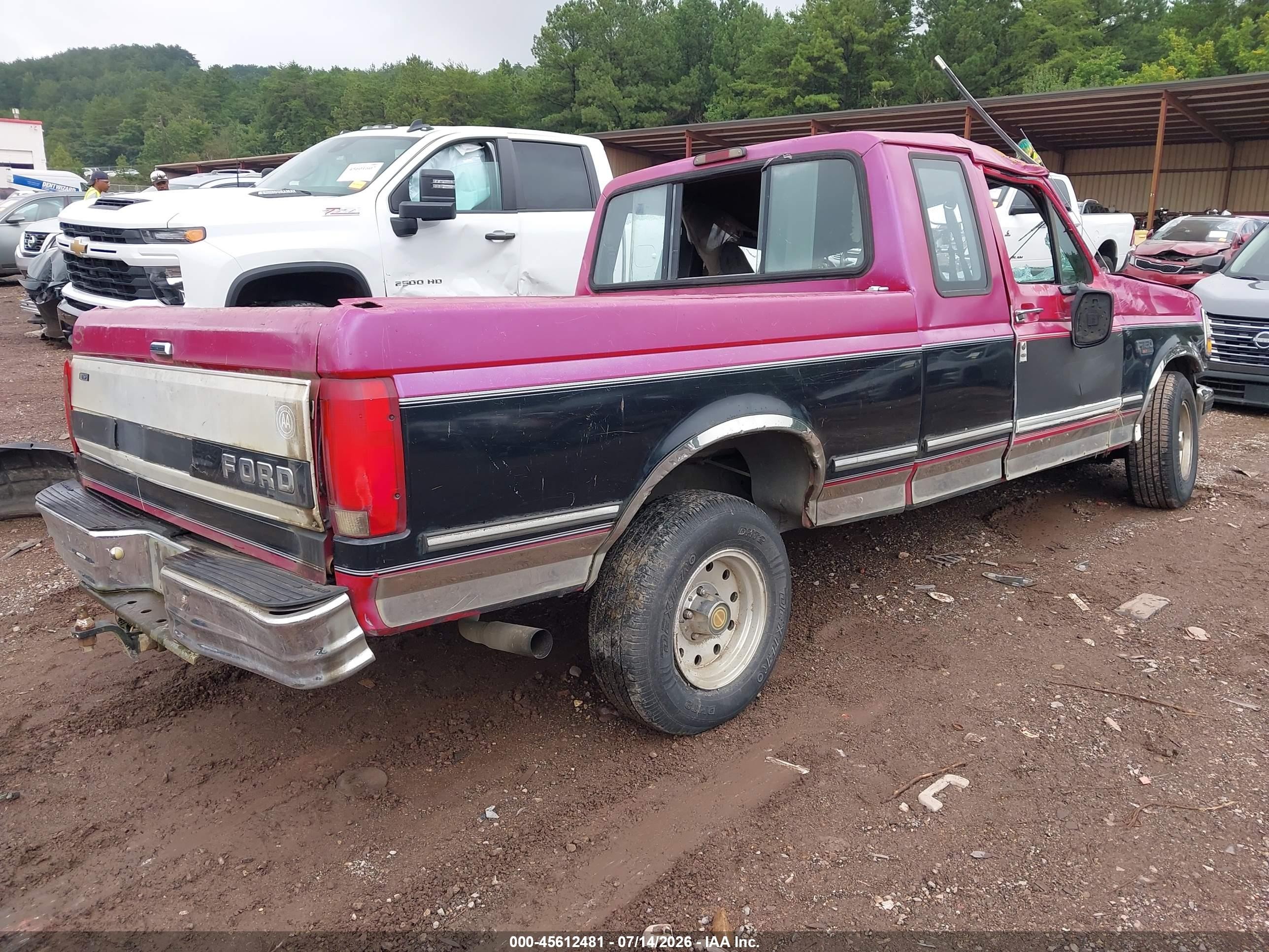 1994 Ford F150 Pink vin: 1FTEX15N4RKA31359