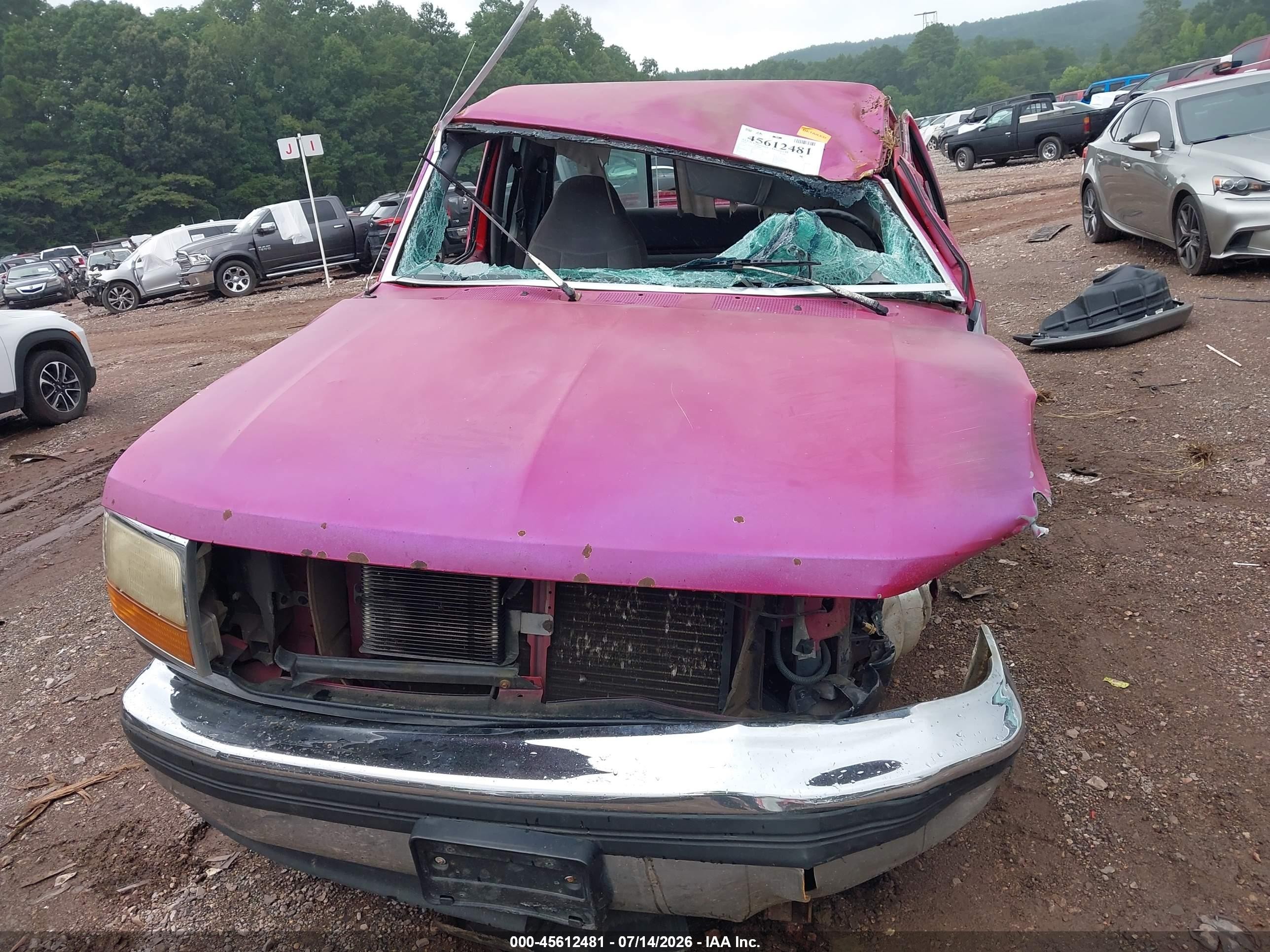 1994 Ford F150 Pink vin: 1FTEX15N4RKA31359