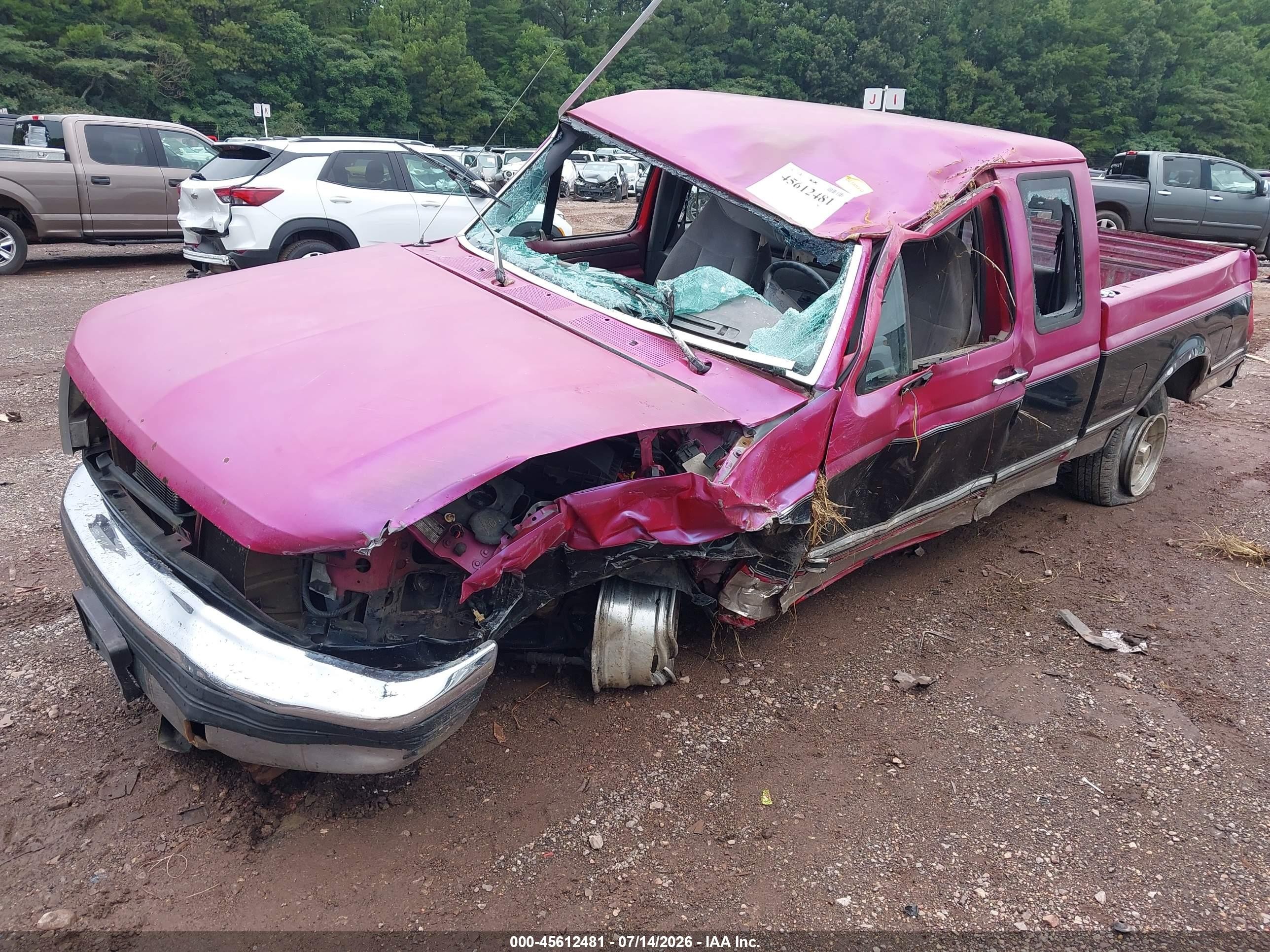 1994 Ford F150 Pink vin: 1FTEX15N4RKA31359