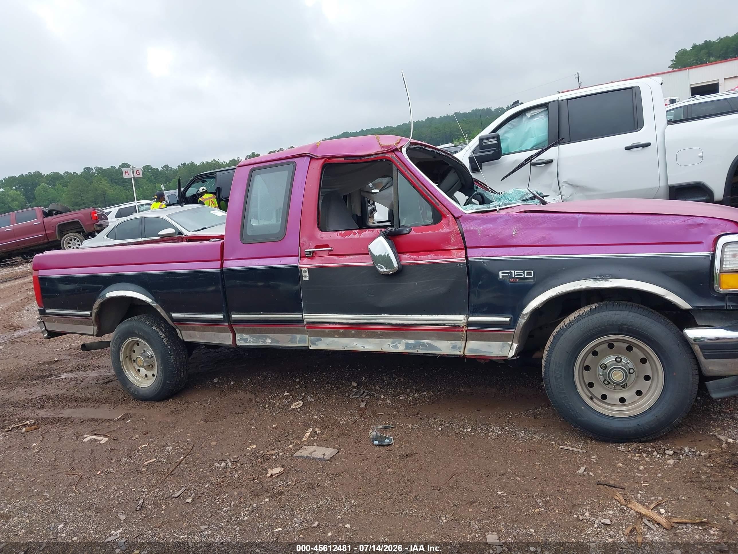 1994 Ford F150 Pink vin: 1FTEX15N4RKA31359