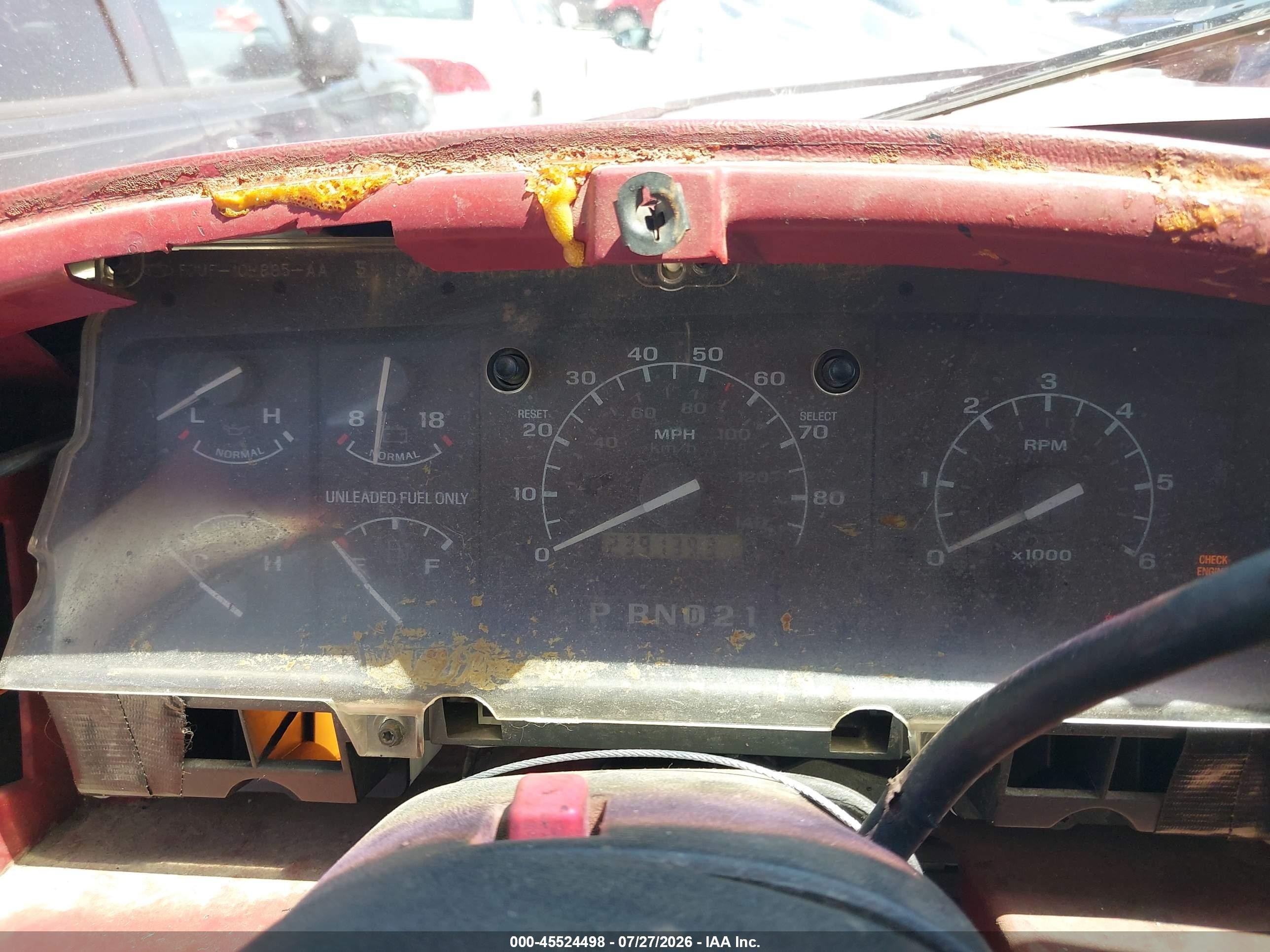 1993 Ford F150   Red vin: 1FTEX15N5PKA38317
