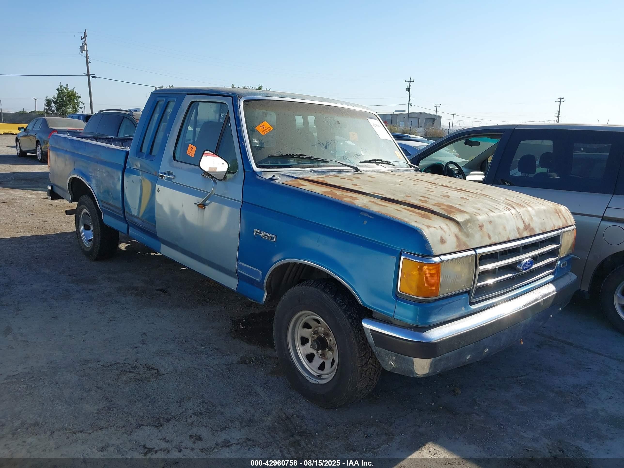 1991 Ford F150   Blue vin: 1FTEX15NXMKA35957