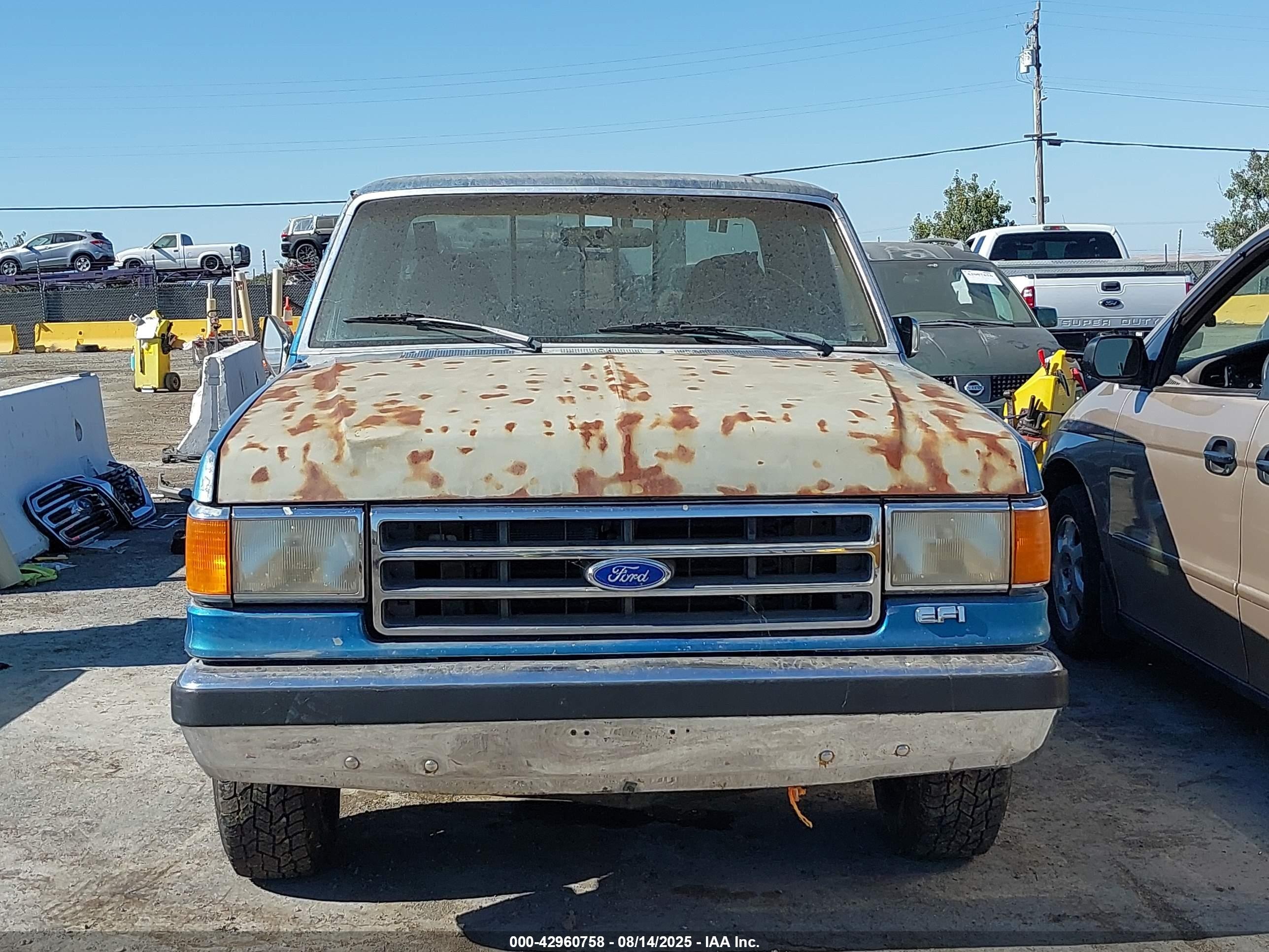 1991 Ford F150   Blue vin: 1FTEX15NXMKA35957