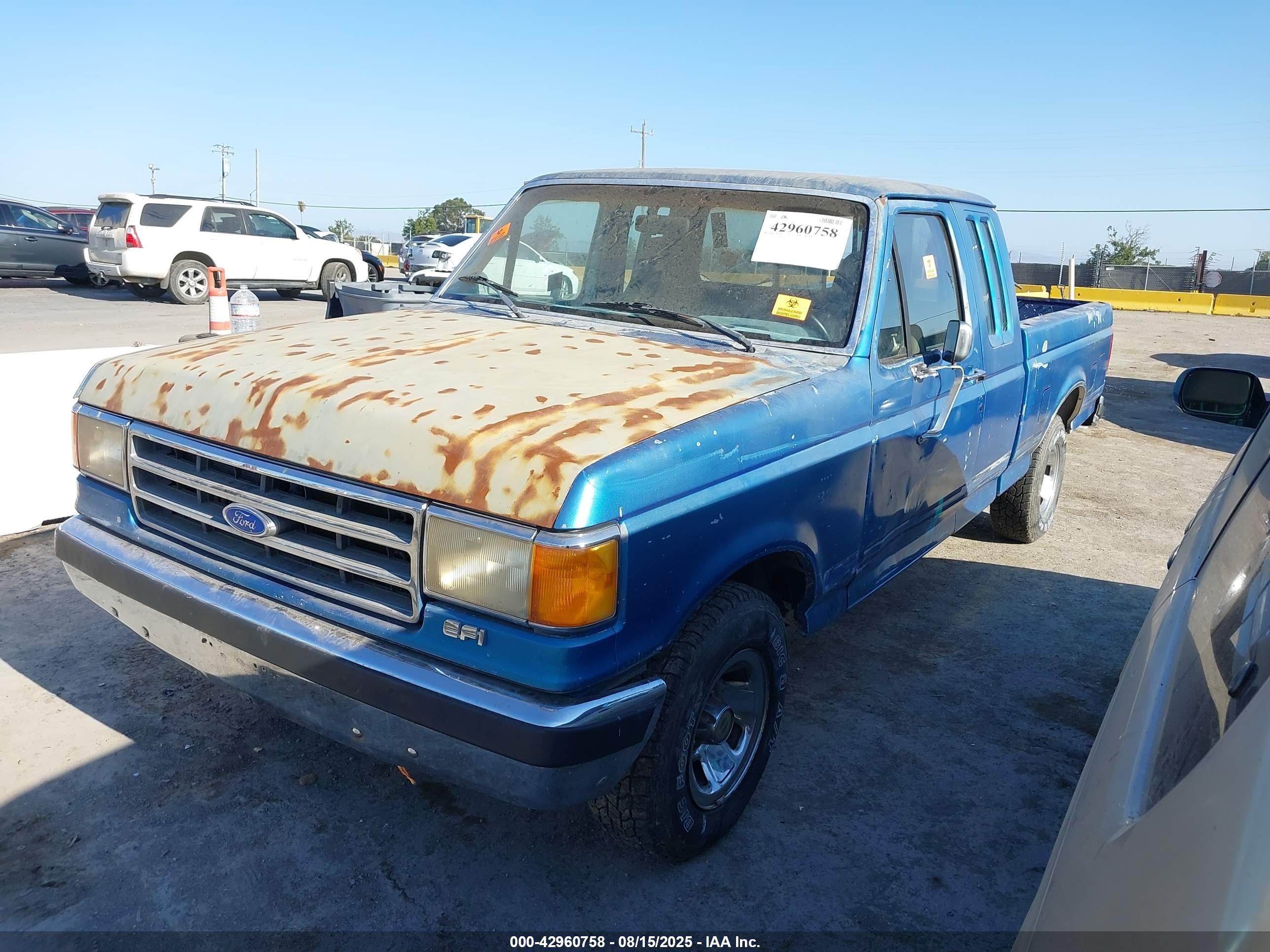 1991 Ford F150   Blue vin: 1FTEX15NXMKA35957