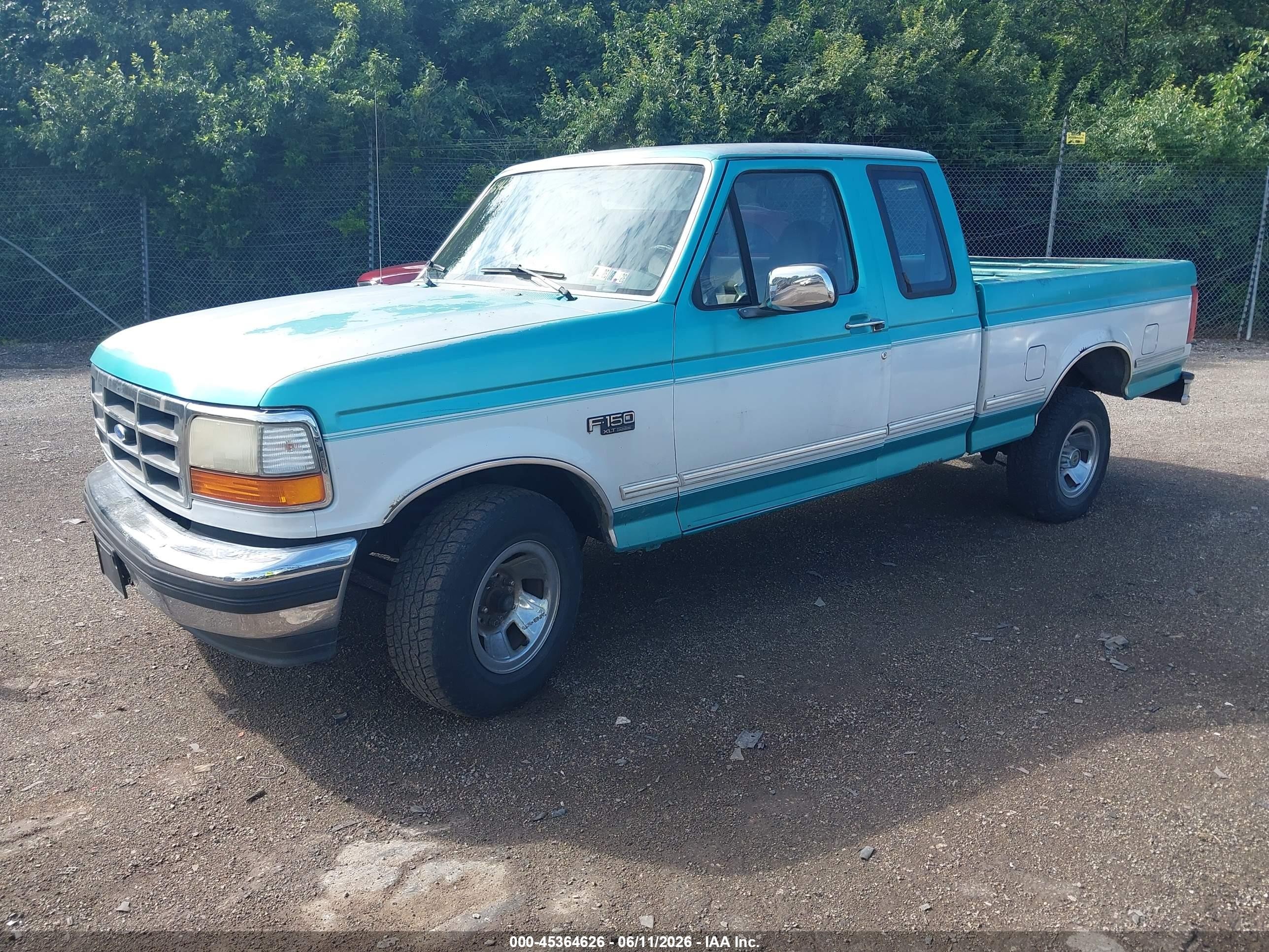 1995 Ford F150 Light Blue vin: 1FTEX15NXSKA21814