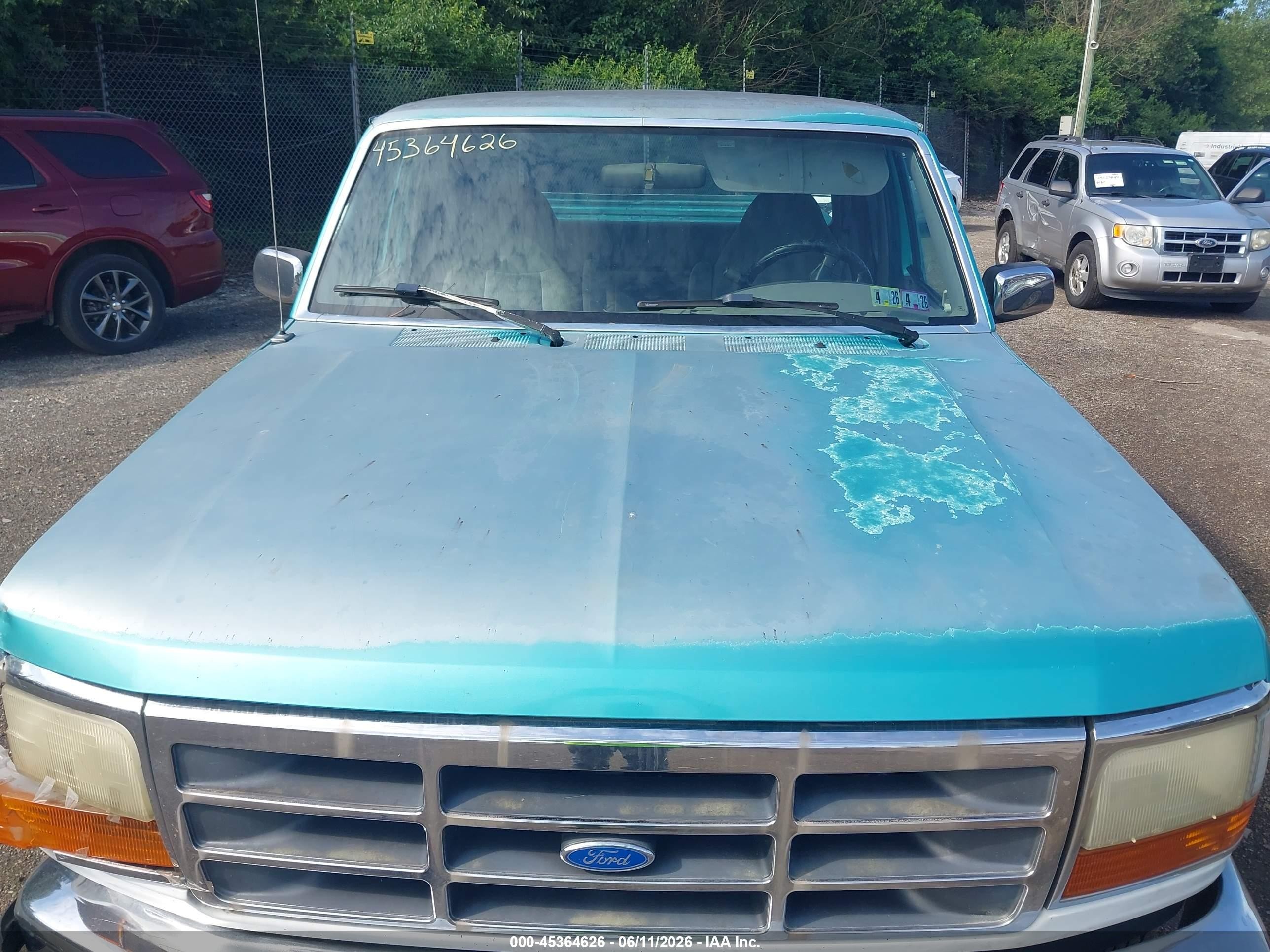 1995 Ford F150 Light Blue vin: 1FTEX15NXSKA21814