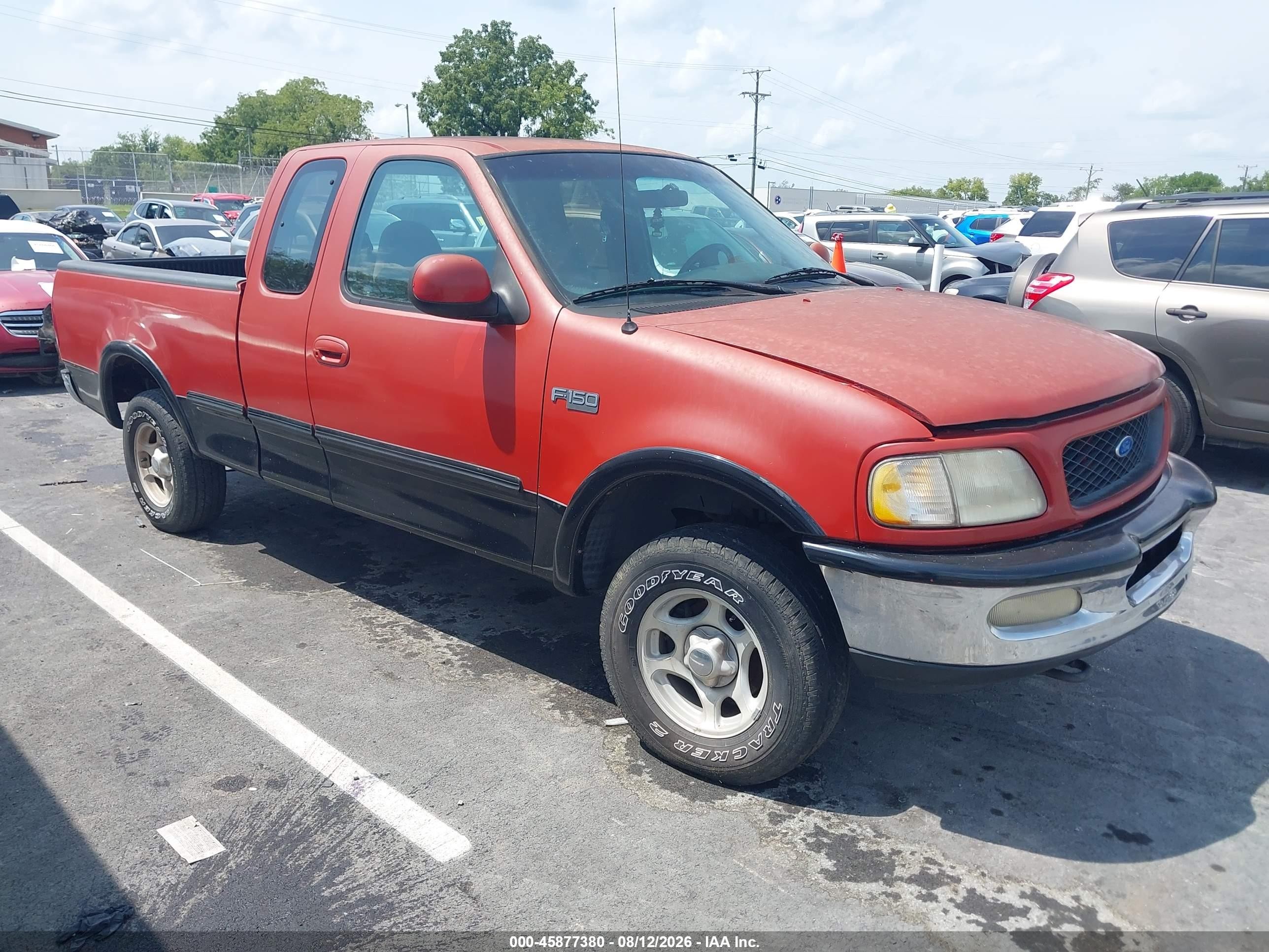 1997 Ford F-150 Lariat/xl/xlt Red vin: 1FTEX18L0VNC73911