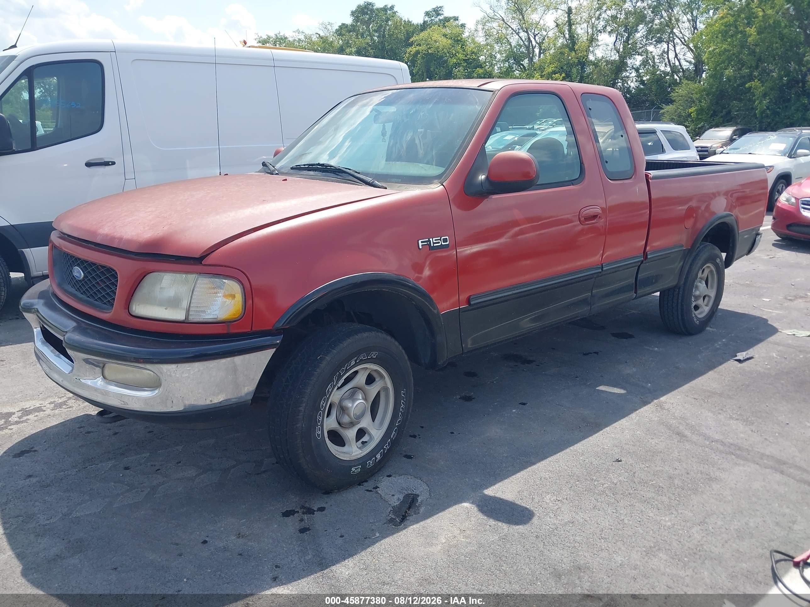 1997 Ford F-150 Lariat/xl/xlt Red vin: 1FTEX18L0VNC73911