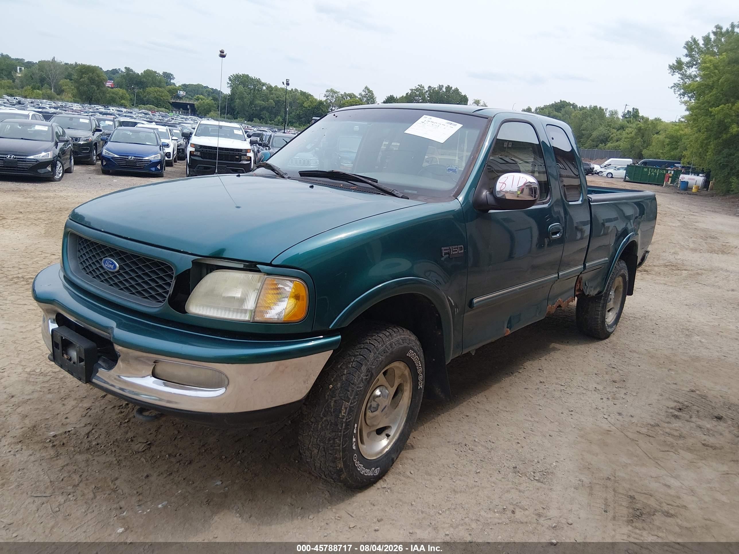1997 Ford F-150 Lariat/xl/xlt Green vin: 1FTEX18L4VNC58439