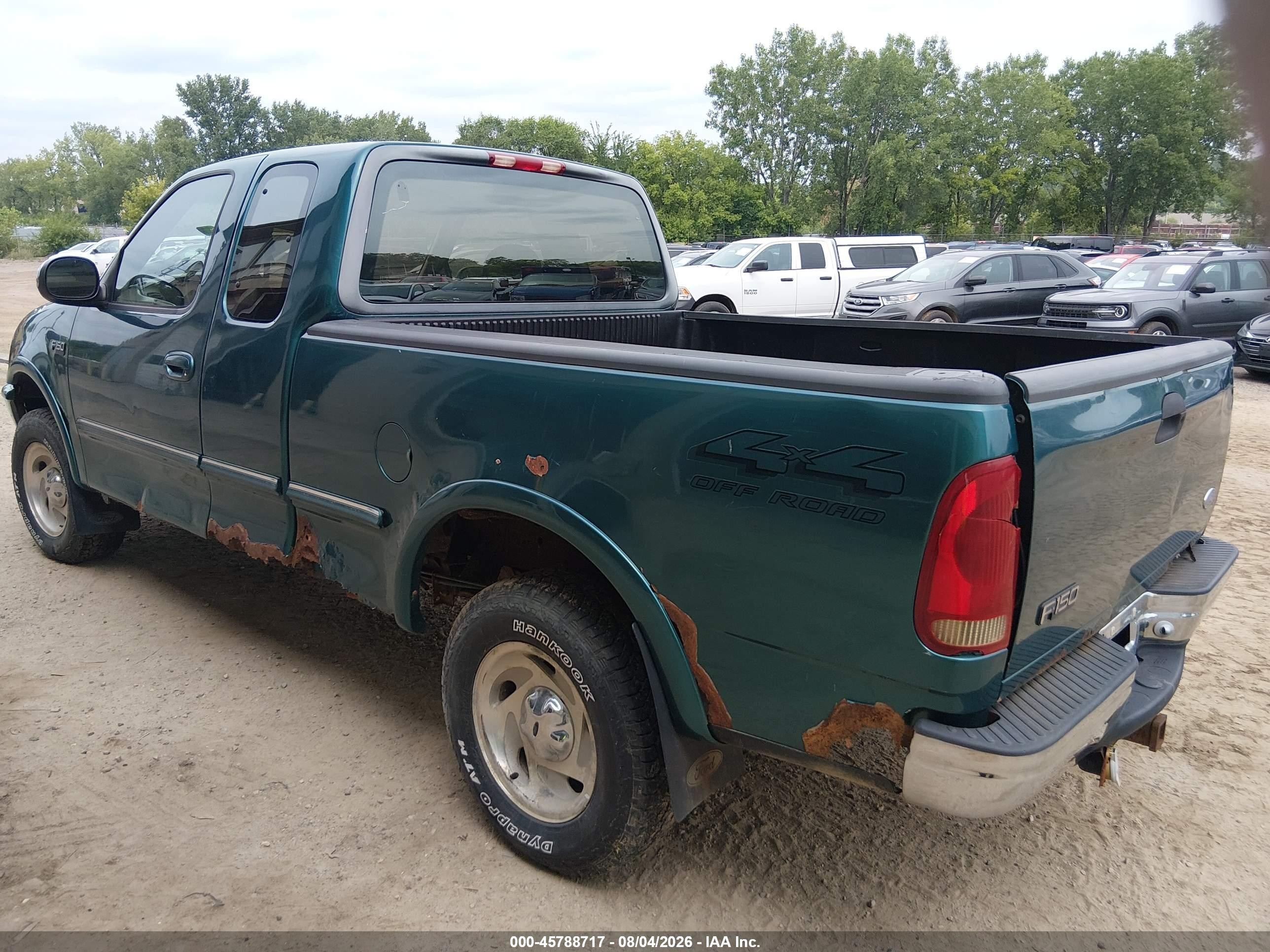 1997 Ford F-150 Lariat/xl/xlt Green vin: 1FTEX18L4VNC58439