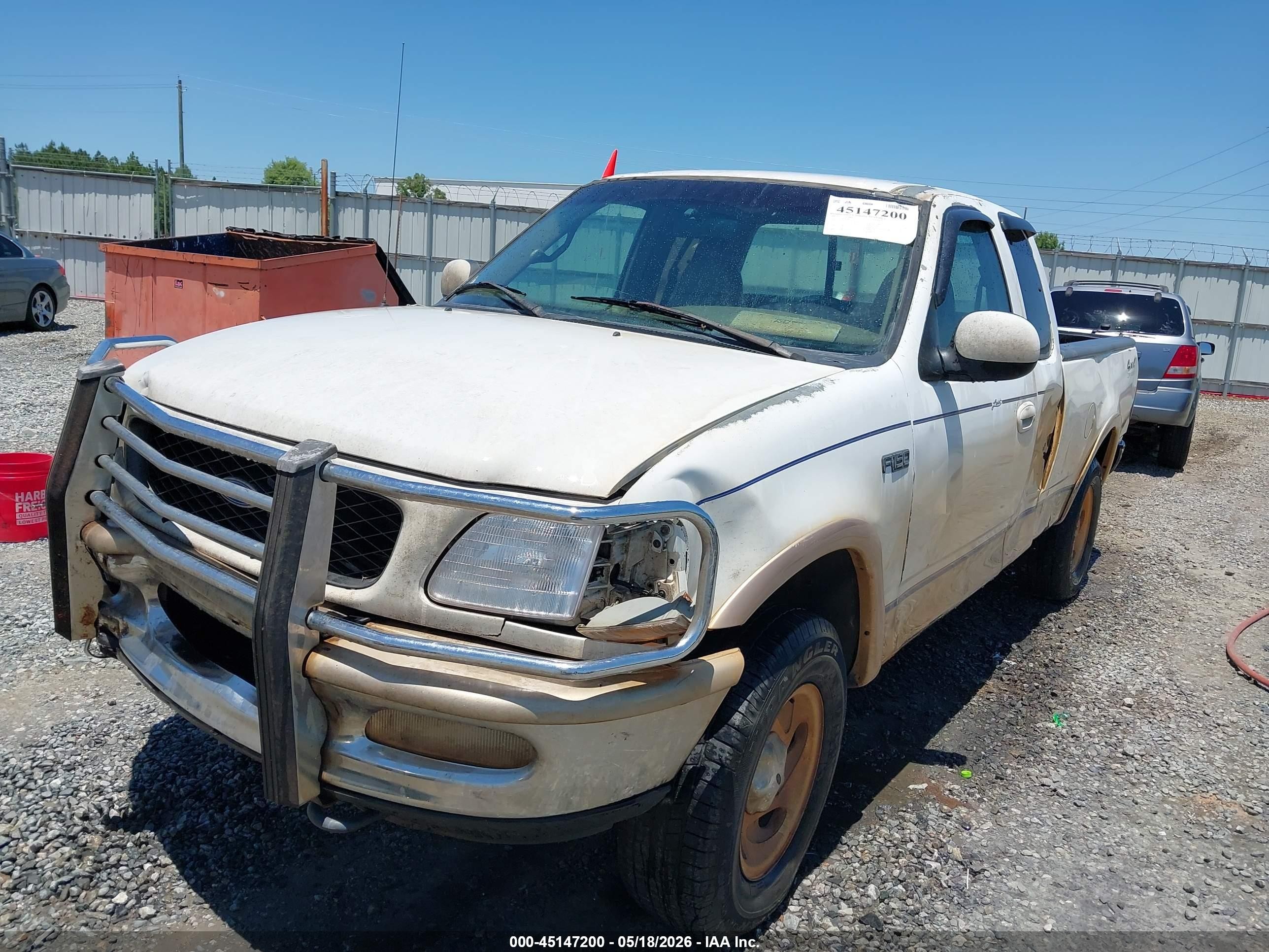 1997 Ford F-150 Lariat/xl/xlt White vin: 1FTEX18L8VNC57553