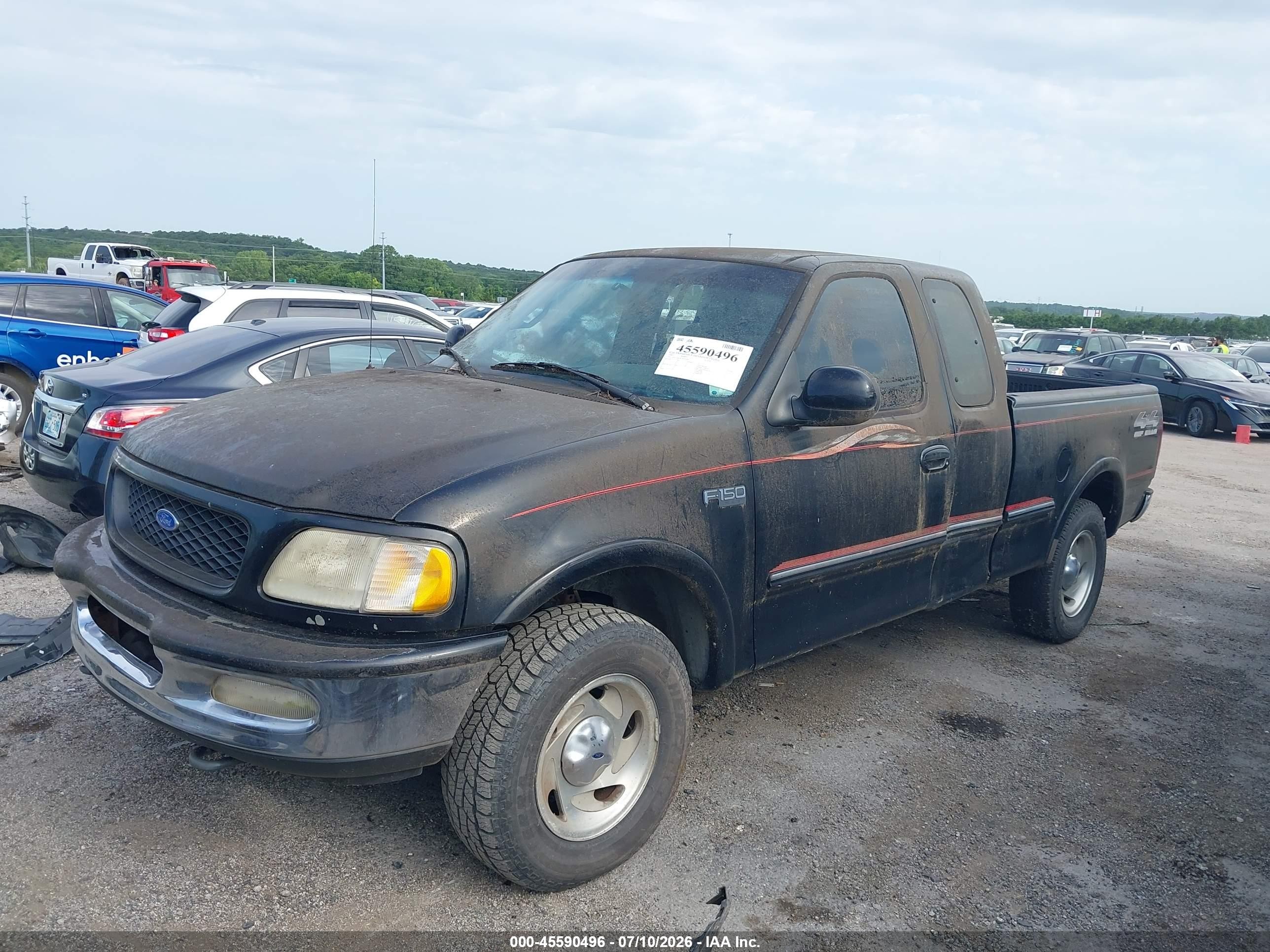 1997 Ford F-150 Lariat/xl/xlt Black vin: 1FTEX18L8VND37600