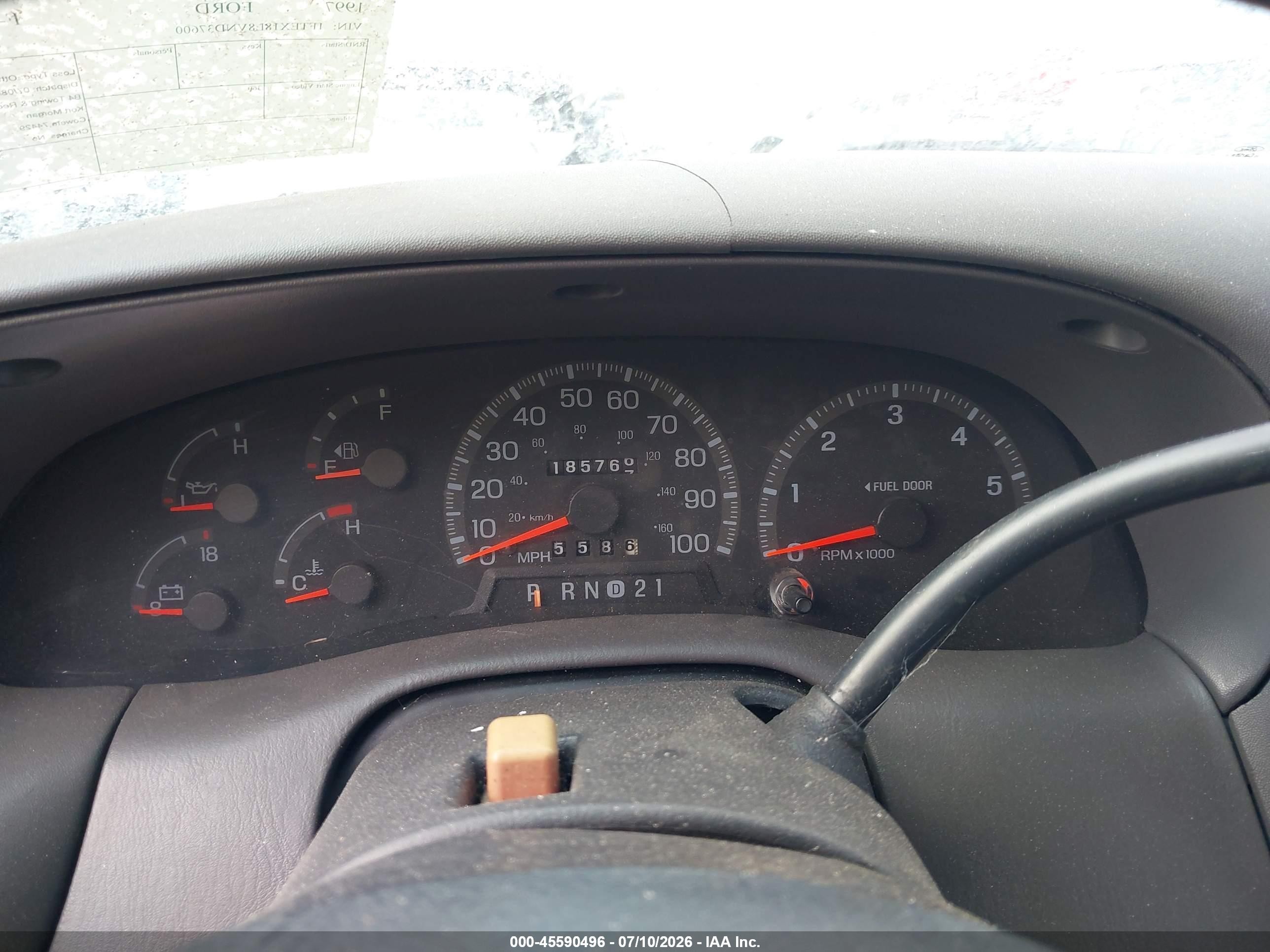 1997 Ford F-150 Lariat/xl/xlt Black vin: 1FTEX18L8VND37600