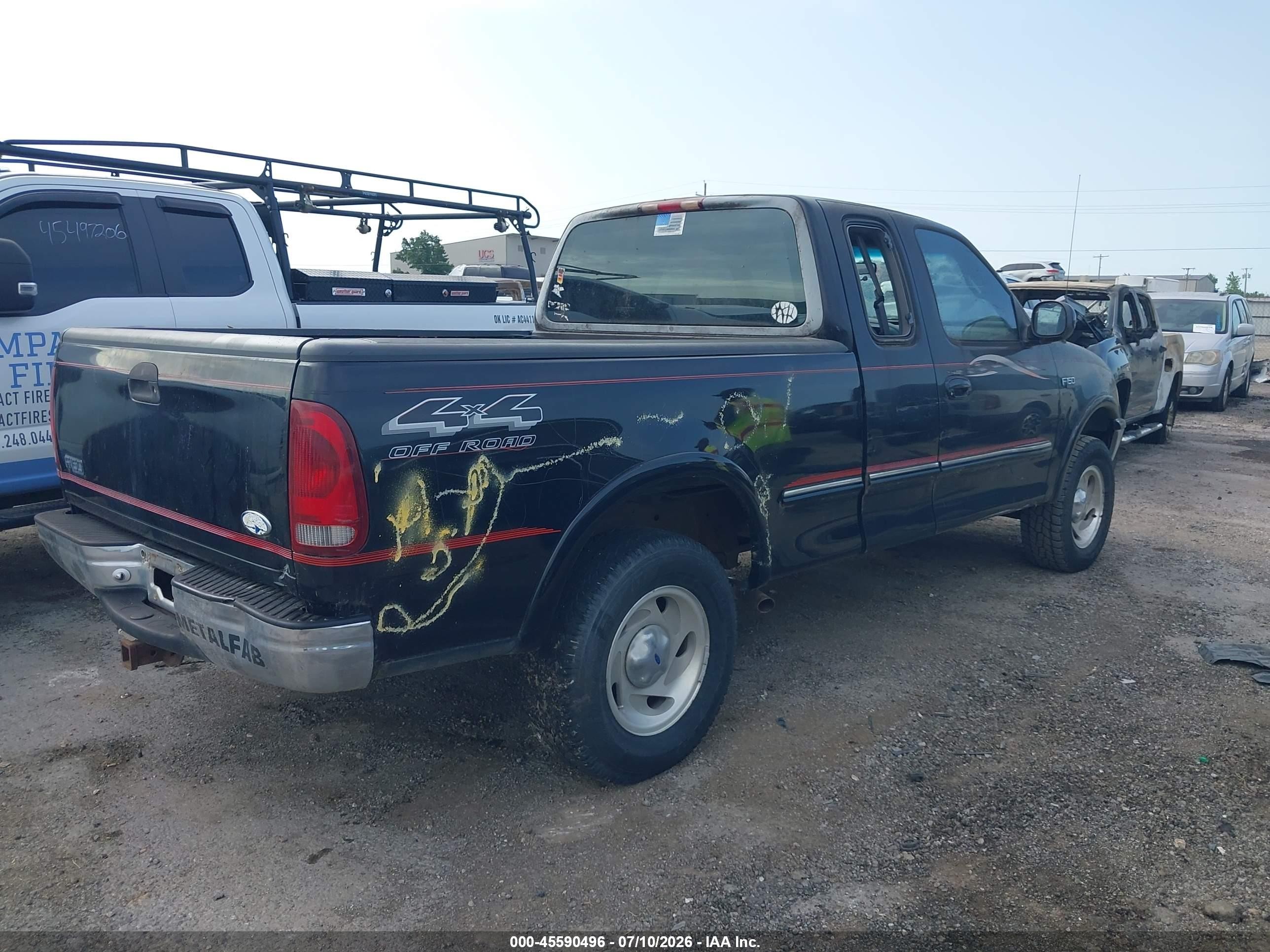 1997 Ford F-150 Lariat/xl/xlt Black vin: 1FTEX18L8VND37600