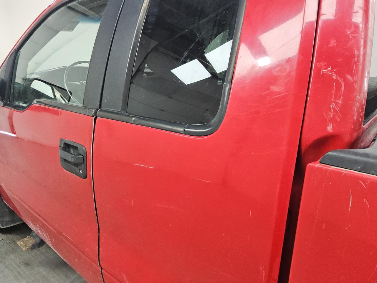 2010 Ford F150 Super Cab Red vin: 1FTEX1C80AKE32988 Damage: Left Rear Door, Light Scratch, 1 To 2 Inches