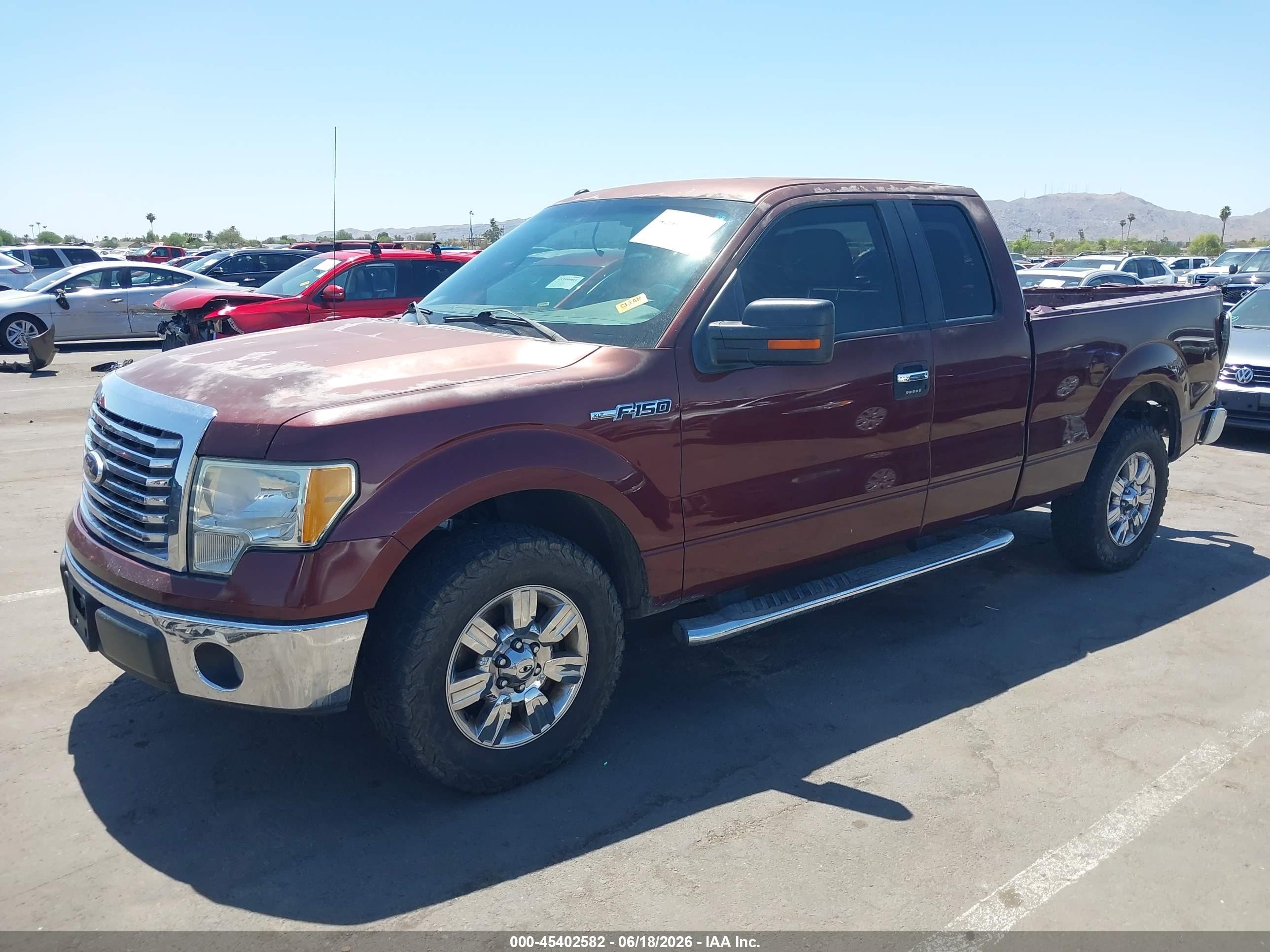 2010 Ford F-150 Xlt Maroon vin: 1FTEX1C82AKE55480