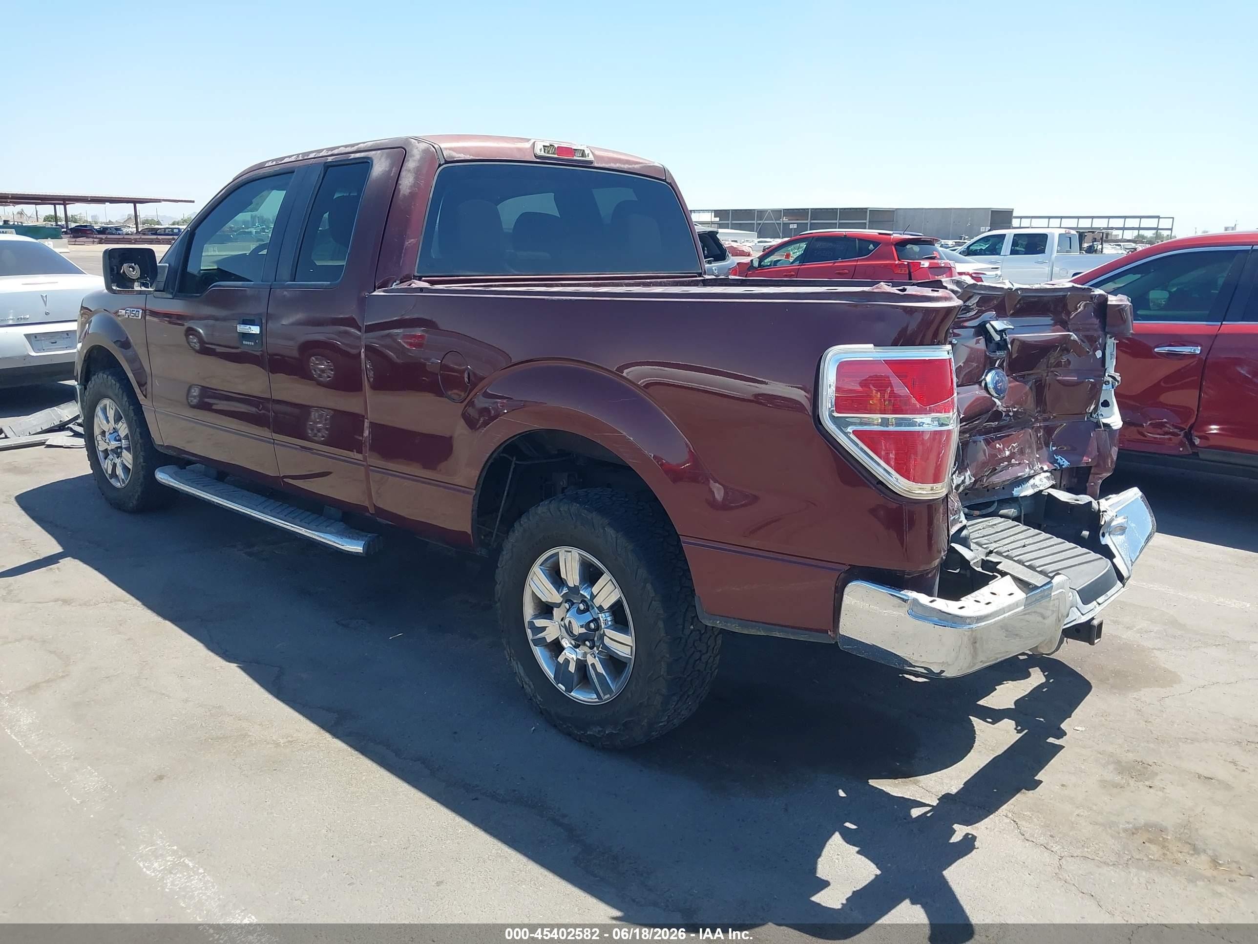2010 Ford F-150 Xlt Maroon vin: 1FTEX1C82AKE55480