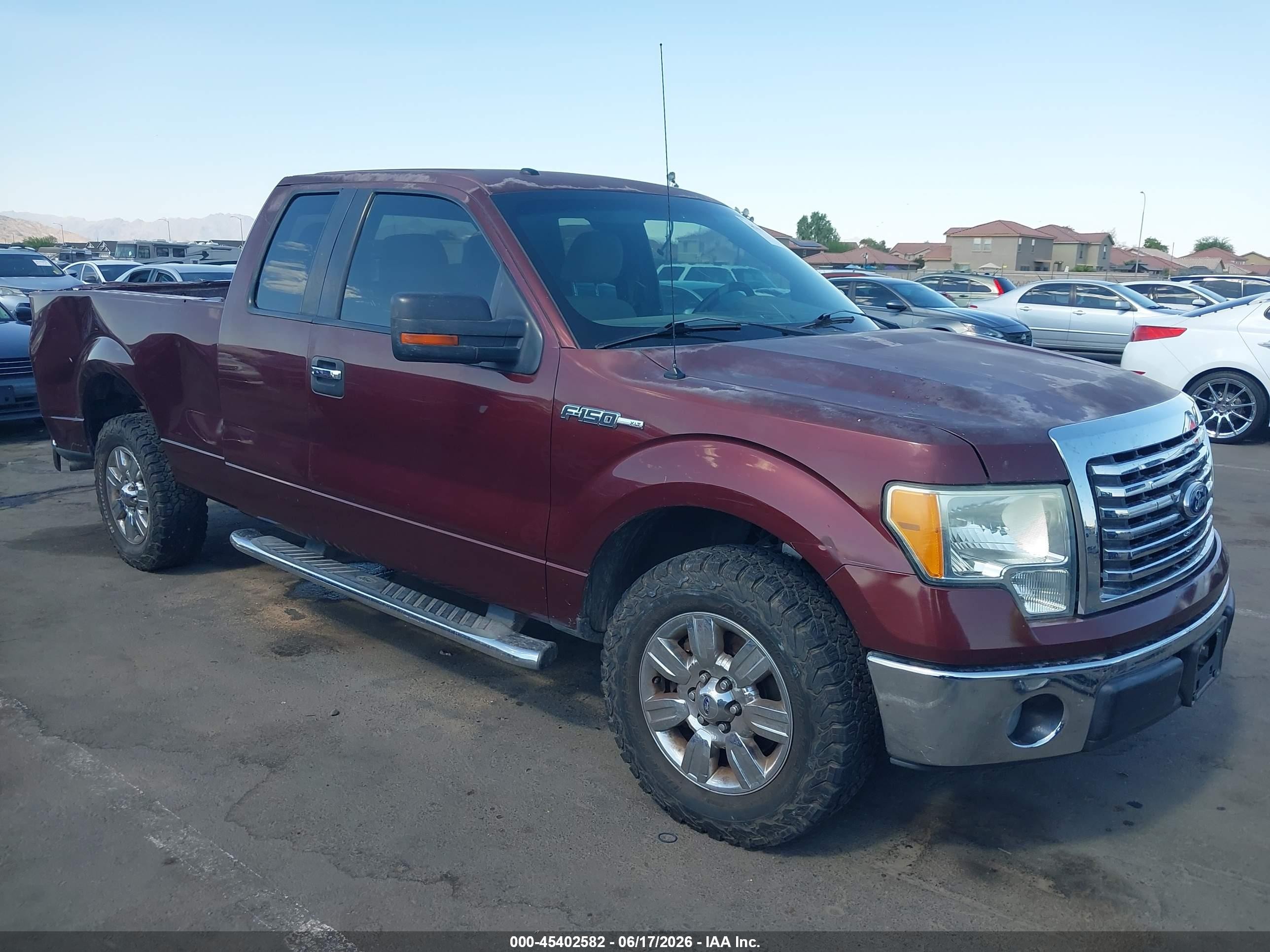 2010 Ford F-150 Xlt Maroon vin: 1FTEX1C82AKE55480