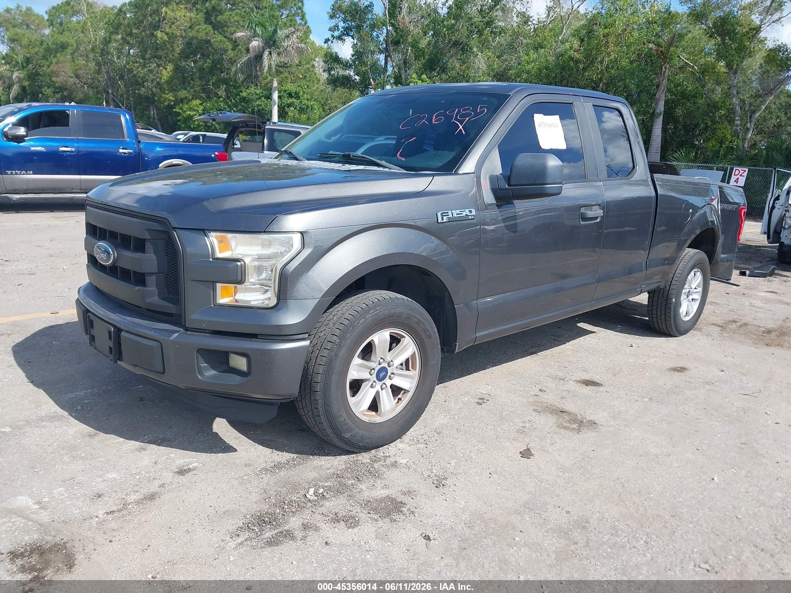 2015 Ford F-150 Xl Gray vin: 1FTEX1C85FFC26985