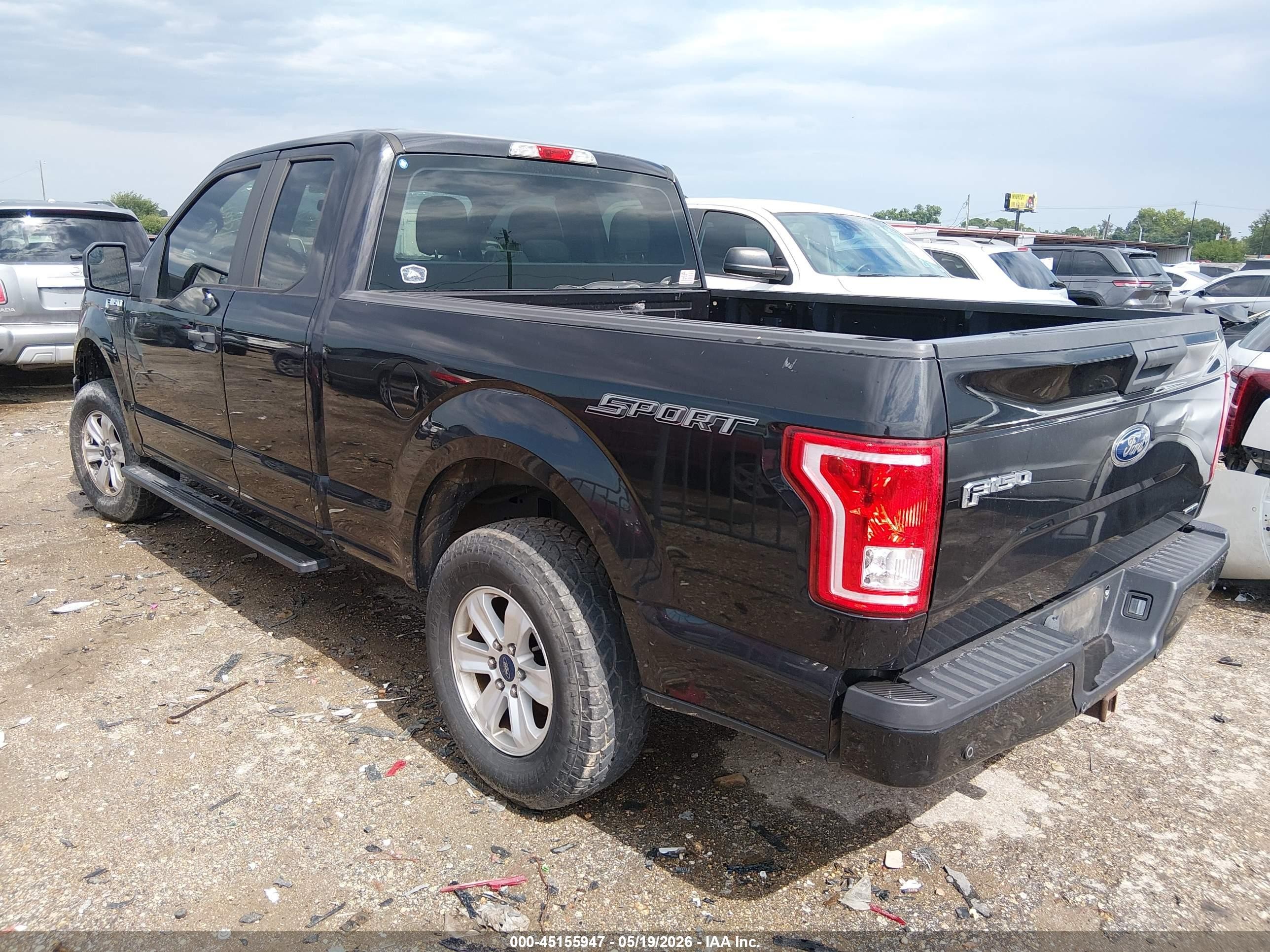 2015 Ford F-150 Xl Black vin: 1FTEX1C85FKF15162
