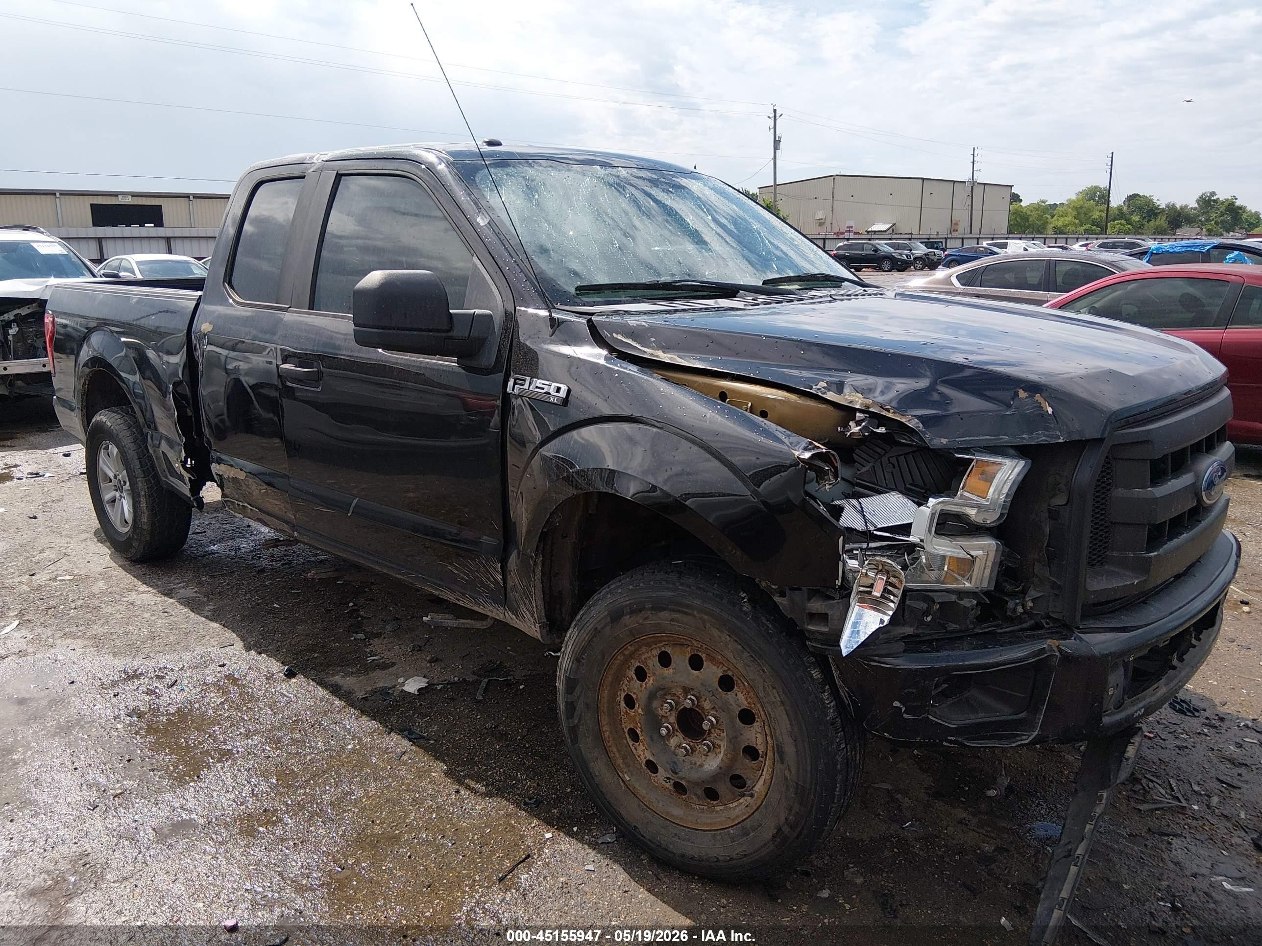 2015 Ford F-150 Xl Black vin: 1FTEX1C85FKF15162