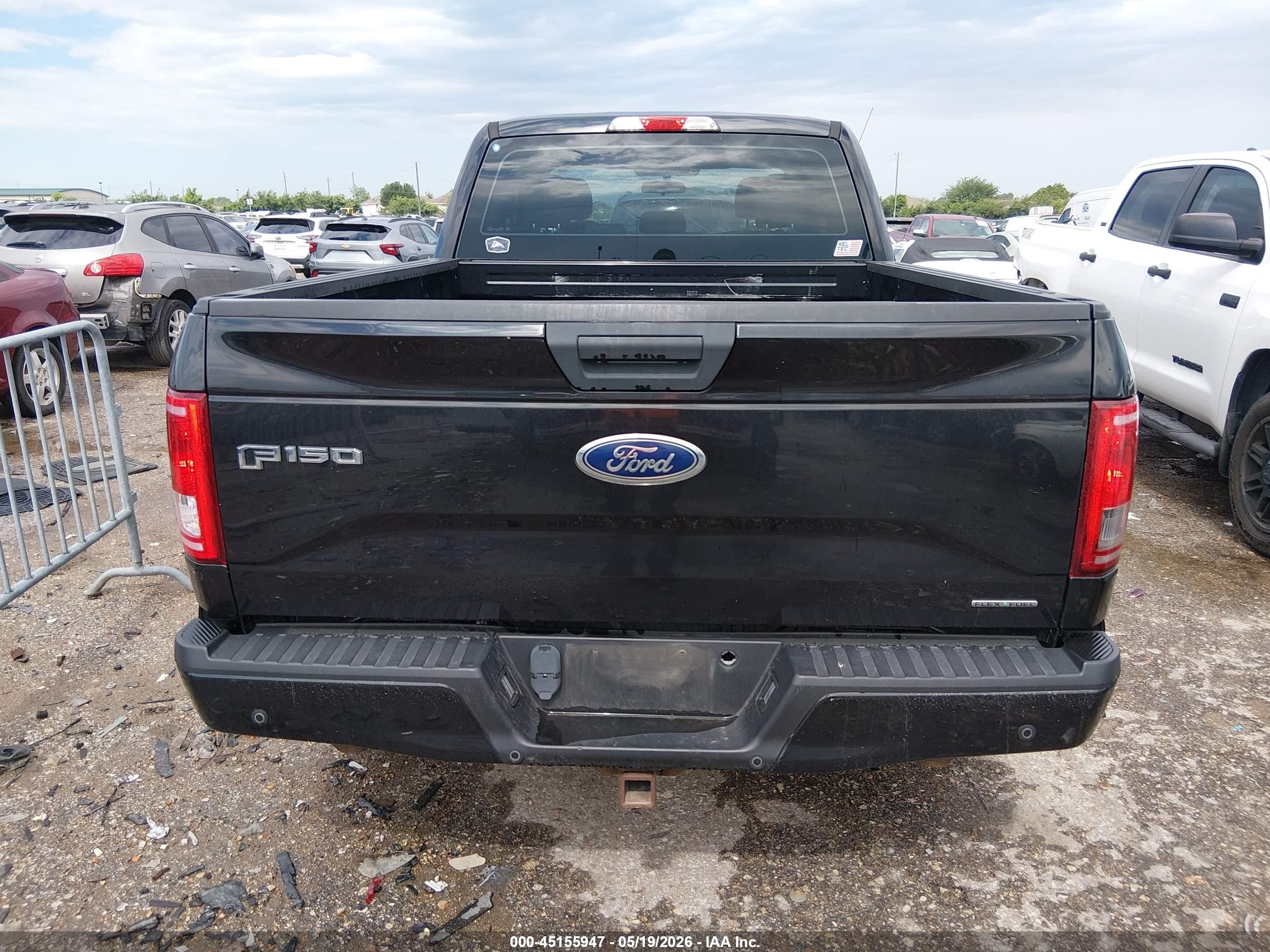 2015 Ford F-150 Xl Black vin: 1FTEX1C85FKF15162