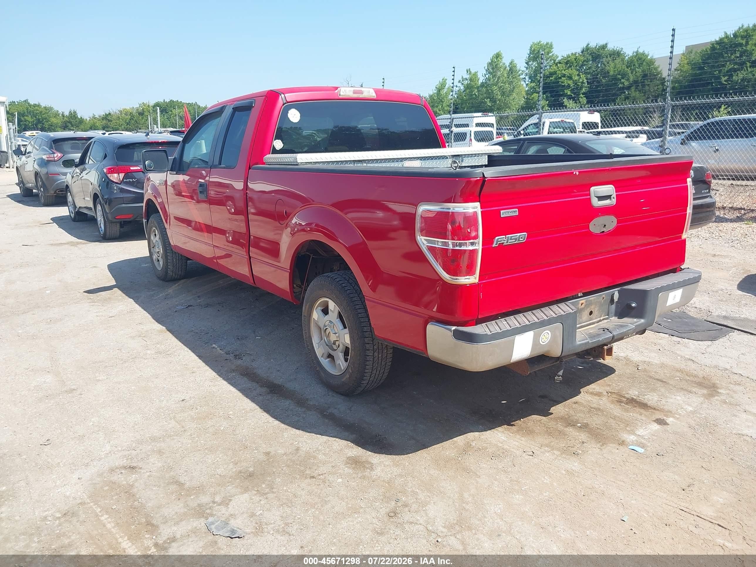 2010 Ford F150 Super Cab Red vin: 1FTEX1C86AKB70538