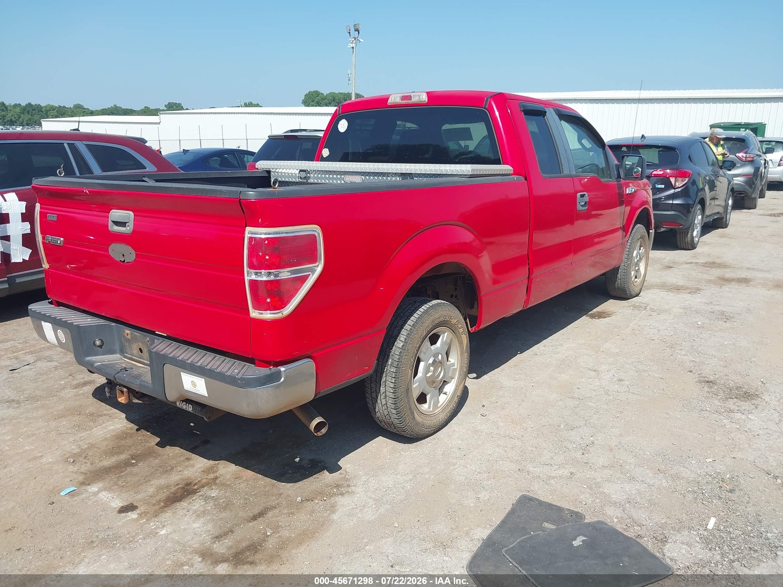 2010 Ford F150 Super Cab Red vin: 1FTEX1C86AKB70538