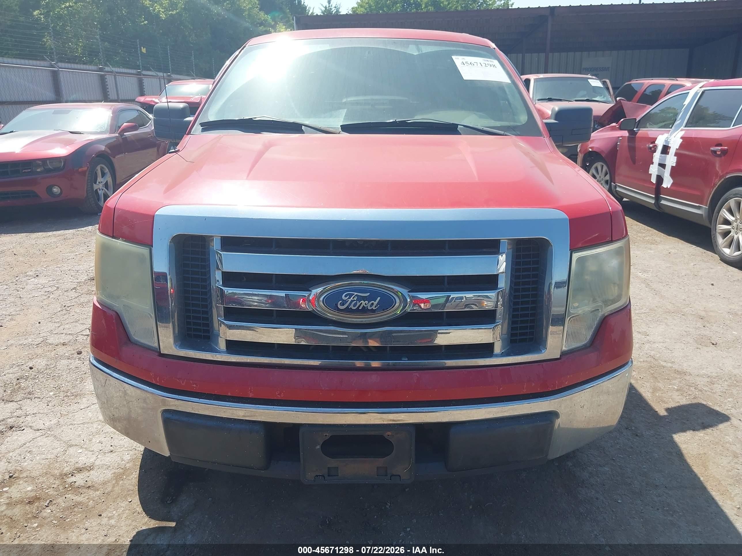 2010 Ford F150 Super Cab Red vin: 1FTEX1C86AKB70538