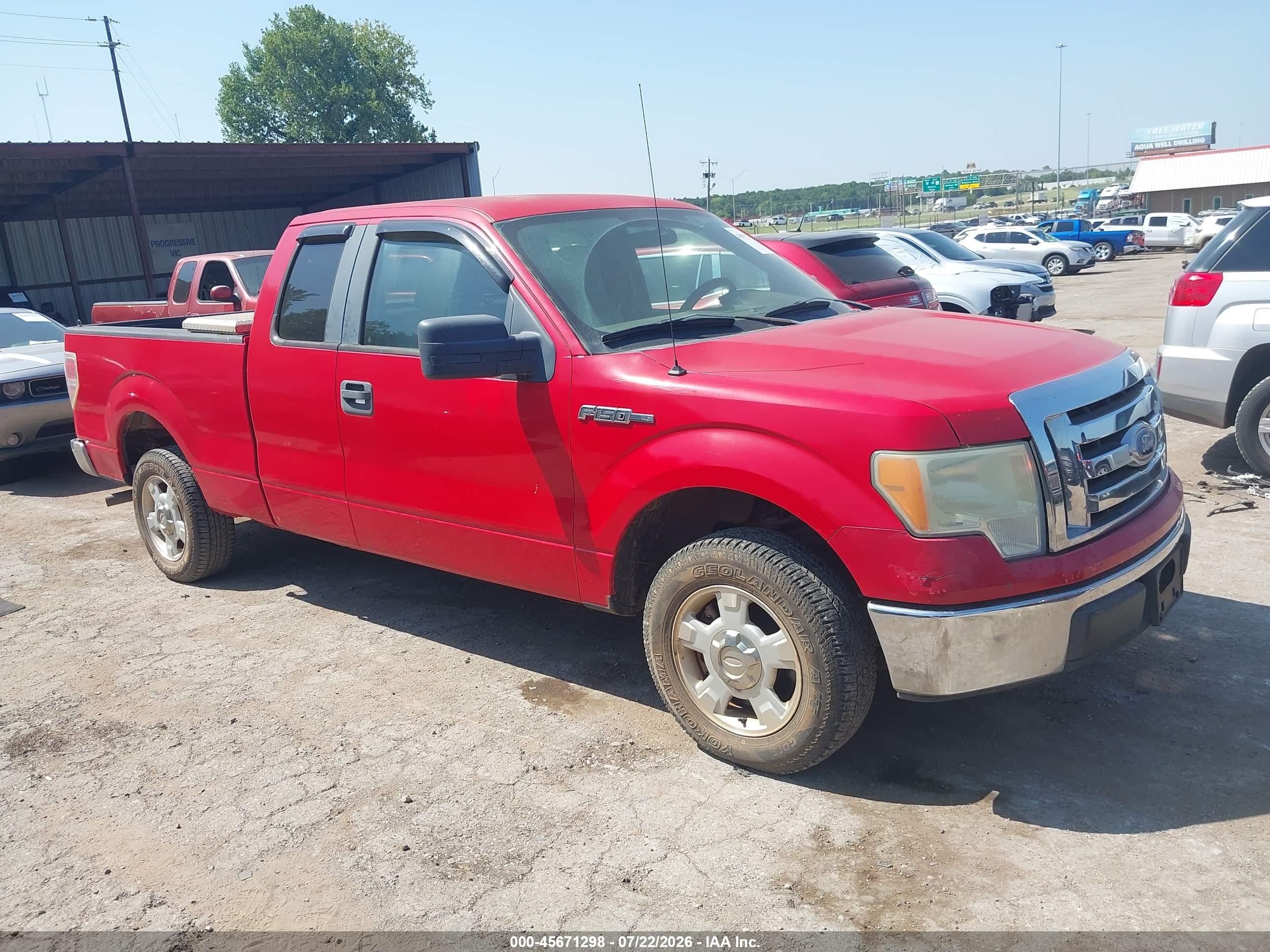 2010 Ford F150 Super Cab Red vin: 1FTEX1C86AKB70538