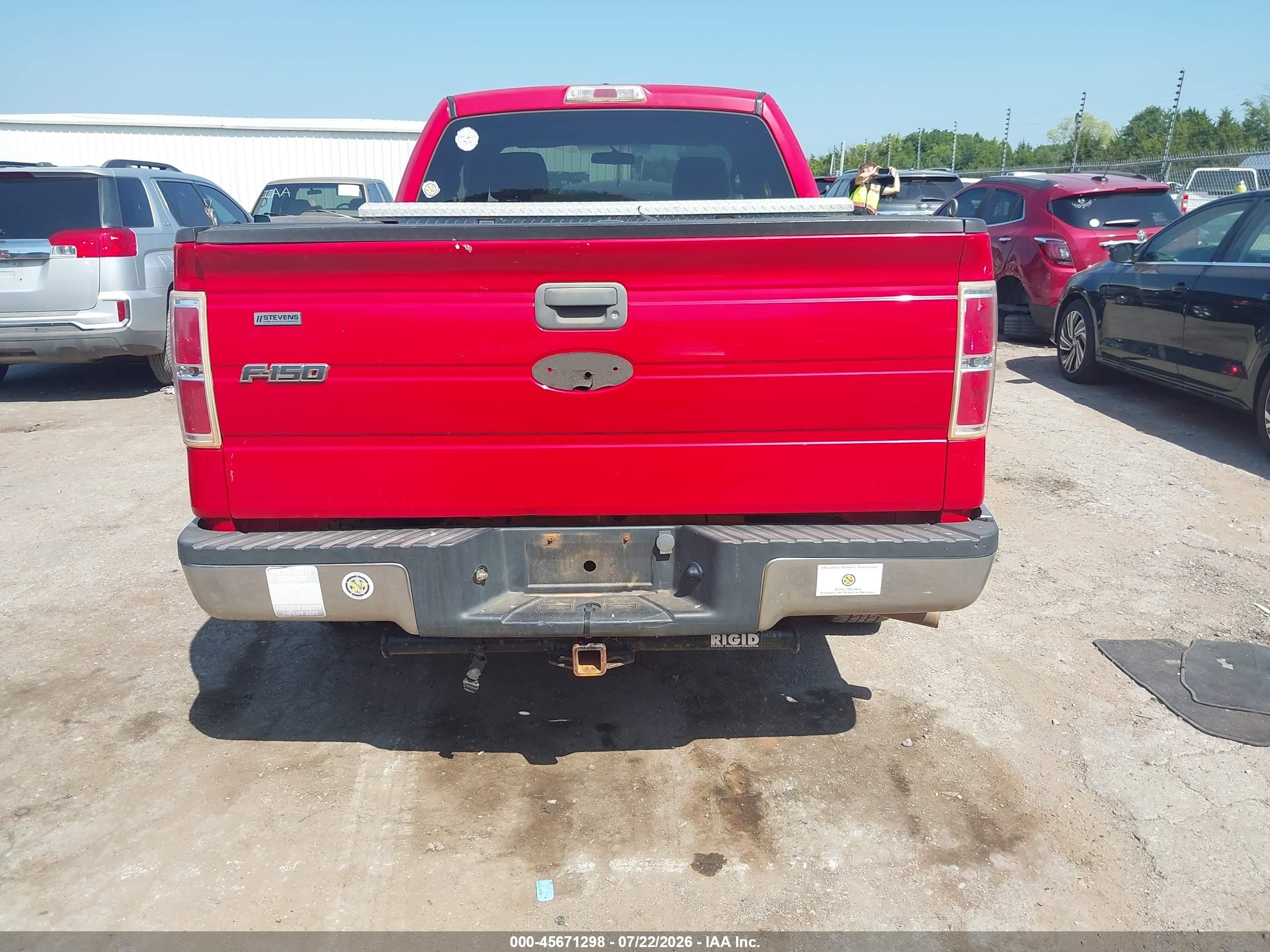 2010 Ford F150 Super Cab Red vin: 1FTEX1C86AKB70538