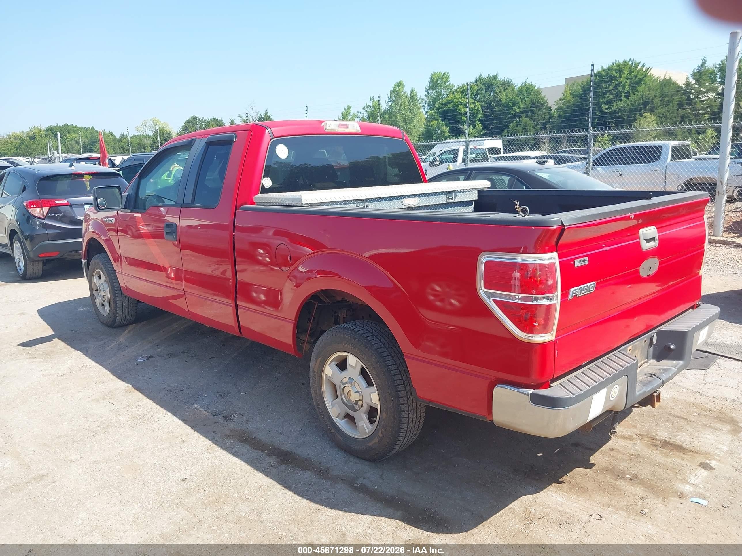 2010 Ford F150 Super Cab Red vin: 1FTEX1C86AKB70538