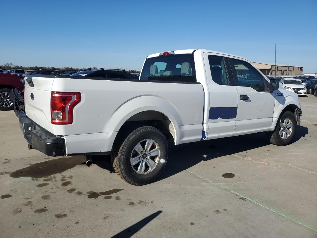 2015 Ford F150 Super Cab Blue vin: 1FTEX1C87FKD85188 Damage: Right Bed Side, Multiple Scratches Heavy, 4