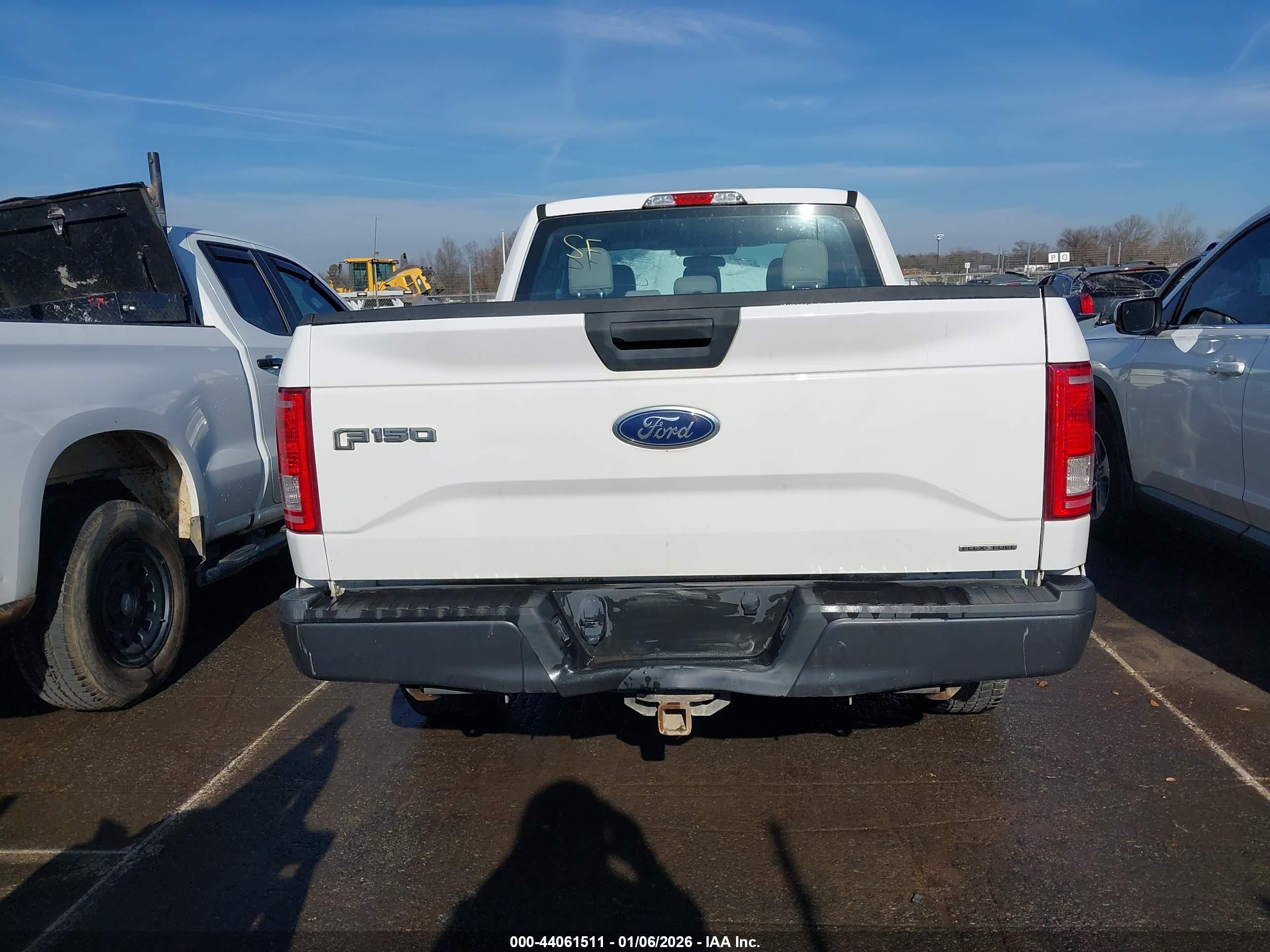 2015 Ford F-150 Xl White vin: 1FTEX1C88FKF19691