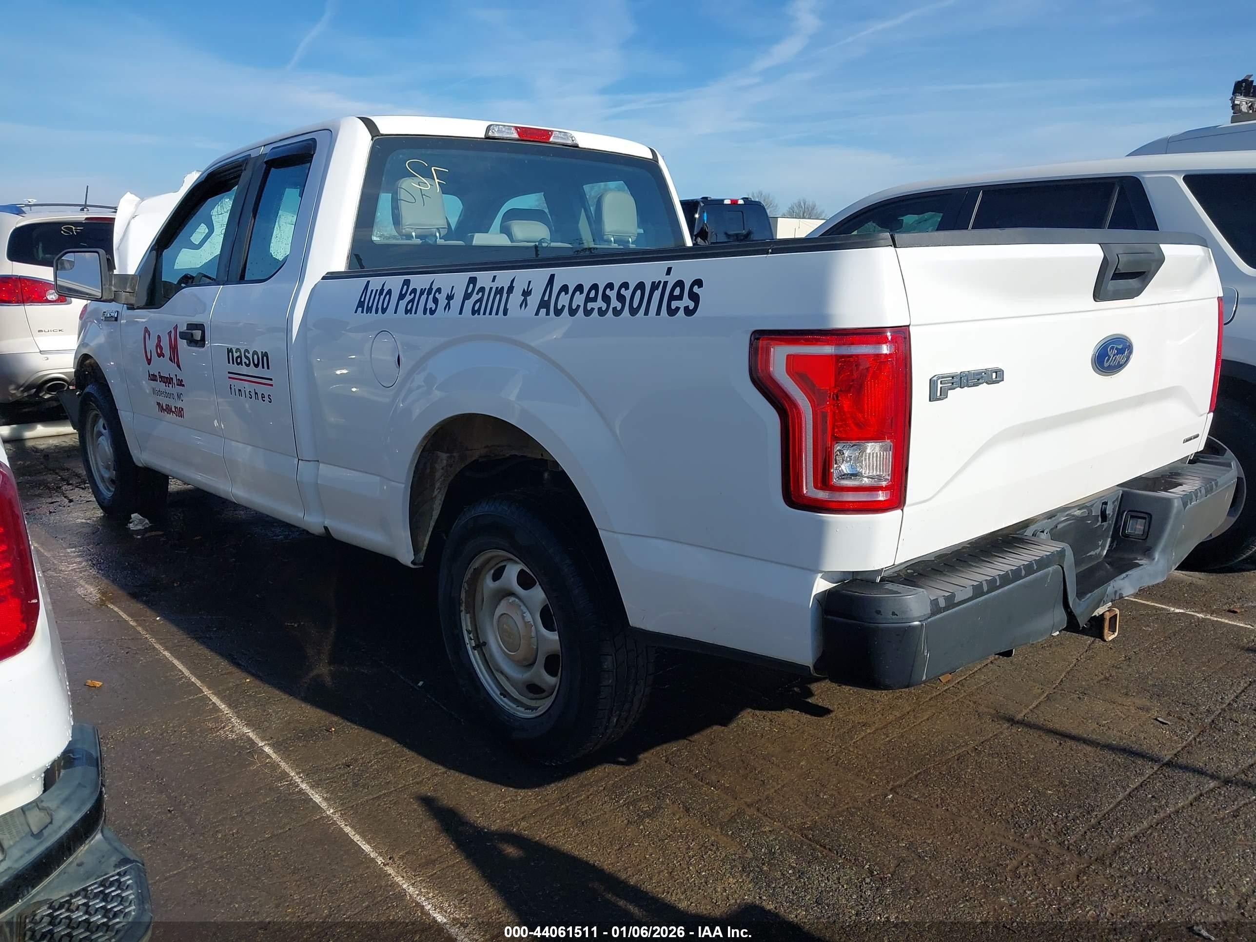 2015 Ford F-150 Xl White vin: 1FTEX1C88FKF19691