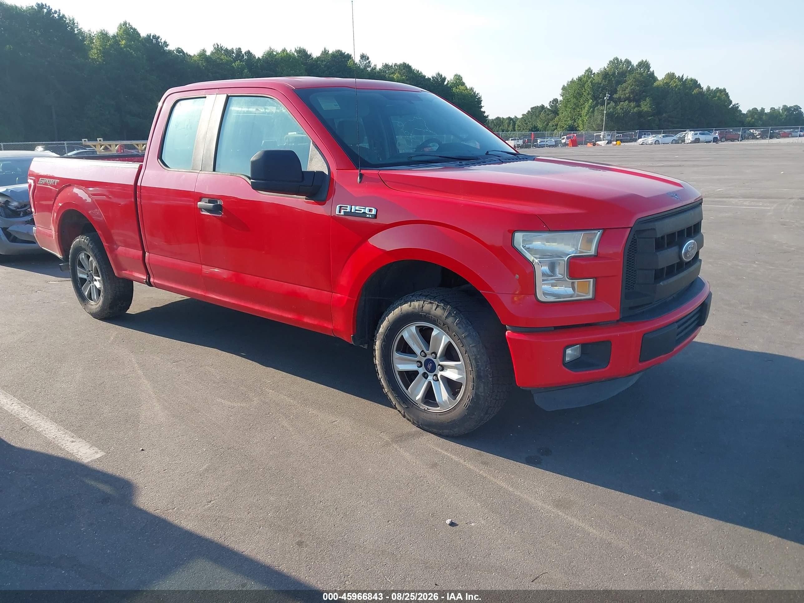 2015 Ford F-150 Xl Red vin: 1FTEX1C89FKD71650