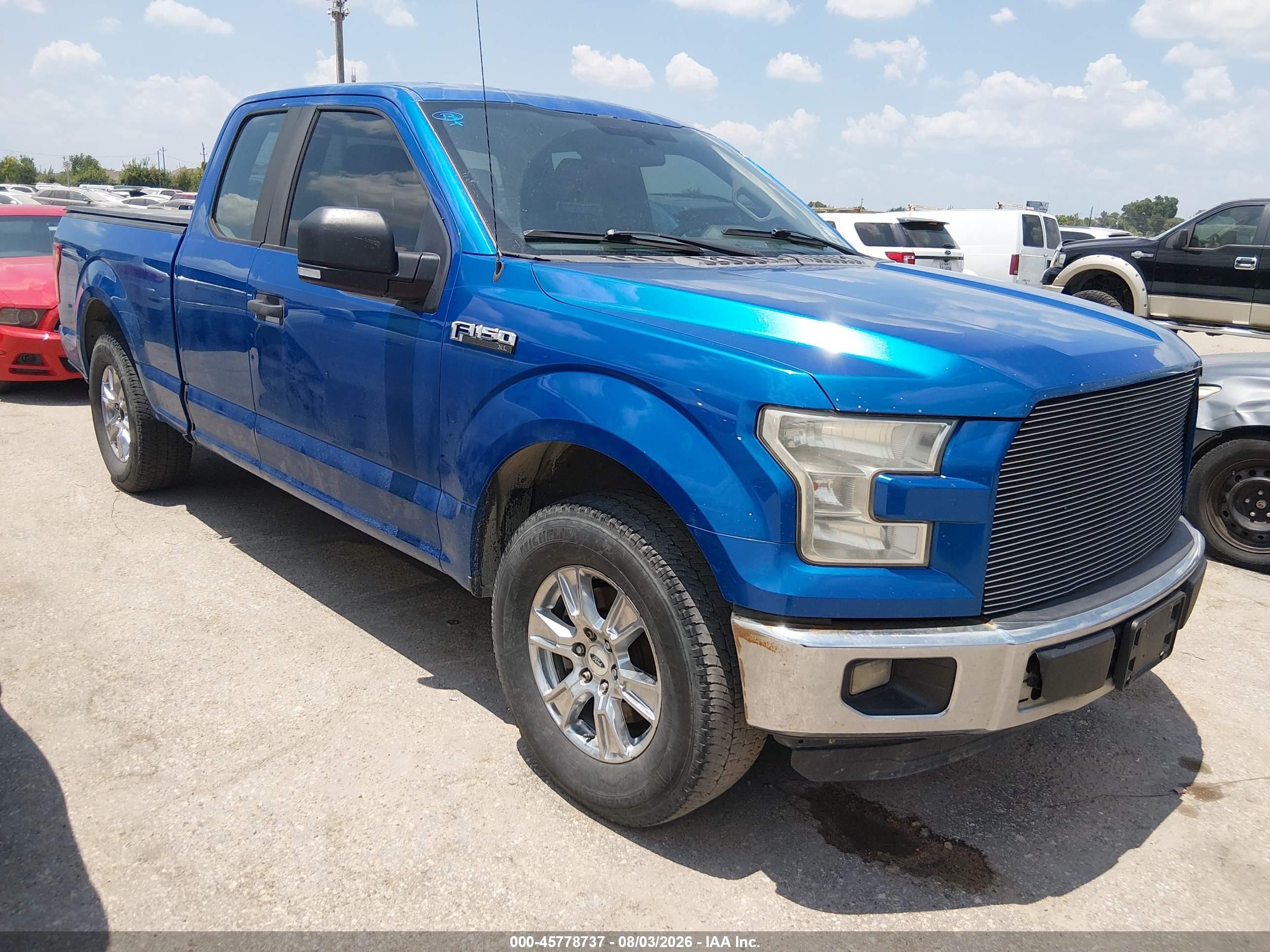 2015 Ford F-150 Xl Blue vin: 1FTEX1C89FKF02995