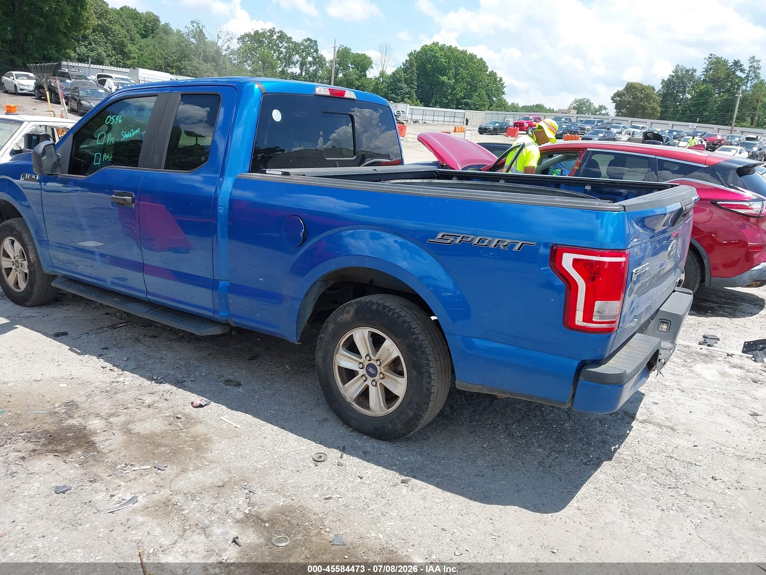 2015 Ford F-150 Xl/xlt Blue vin: 1FTEX1C8XFKD33103