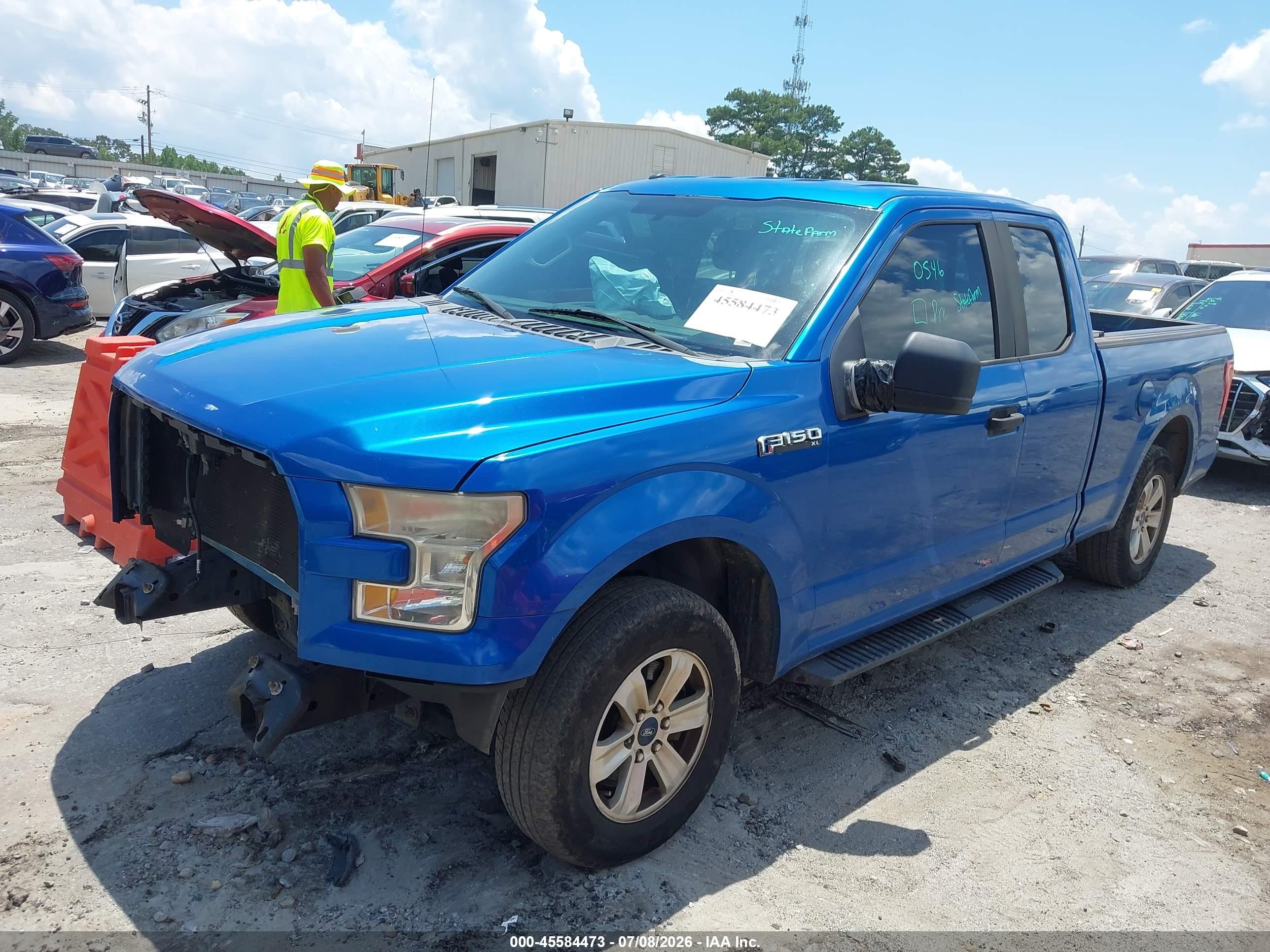 2015 Ford F-150 Xl/xlt Blue vin: 1FTEX1C8XFKD33103