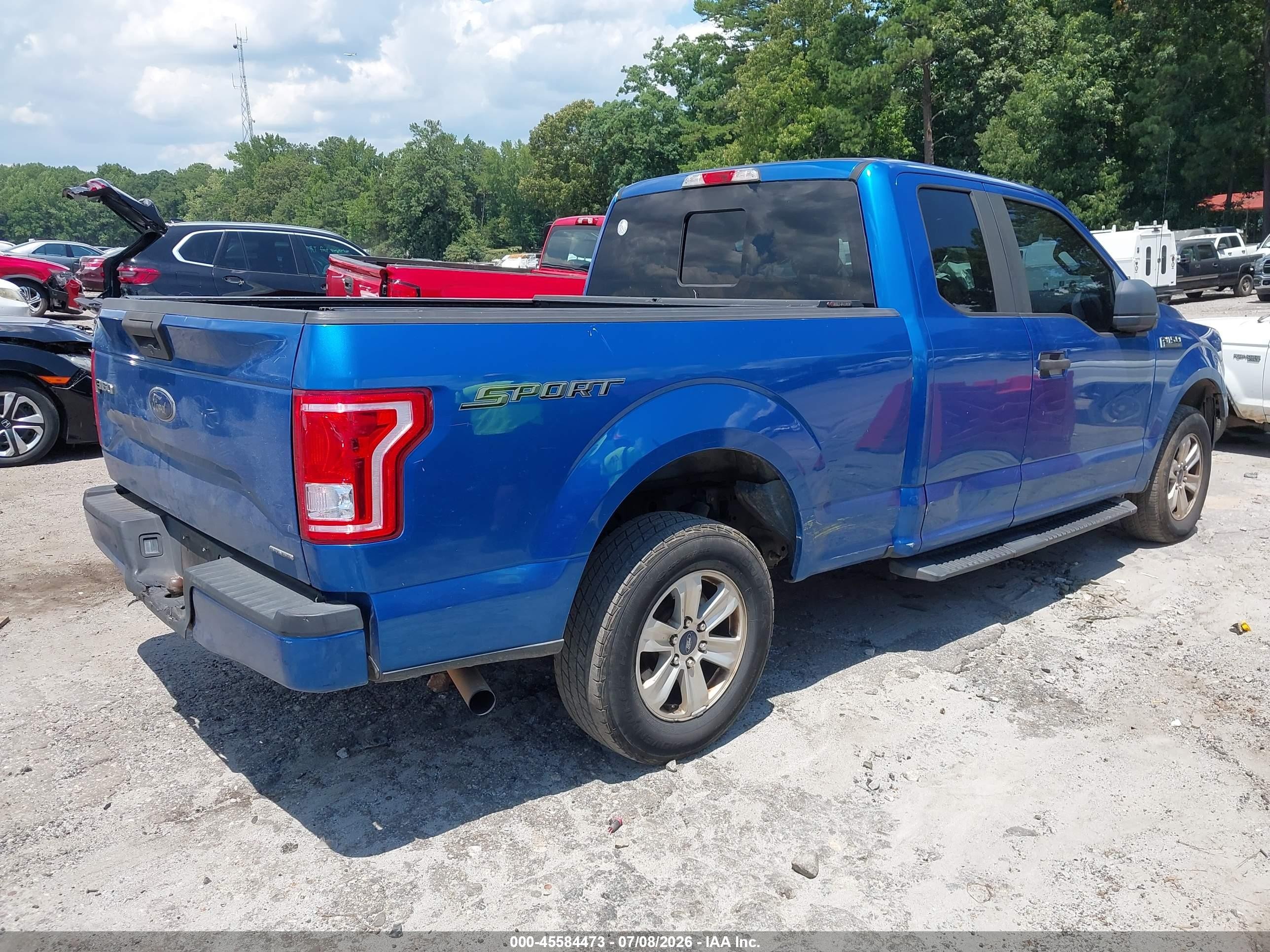 2015 Ford F-150 Xl/xlt Blue vin: 1FTEX1C8XFKD33103