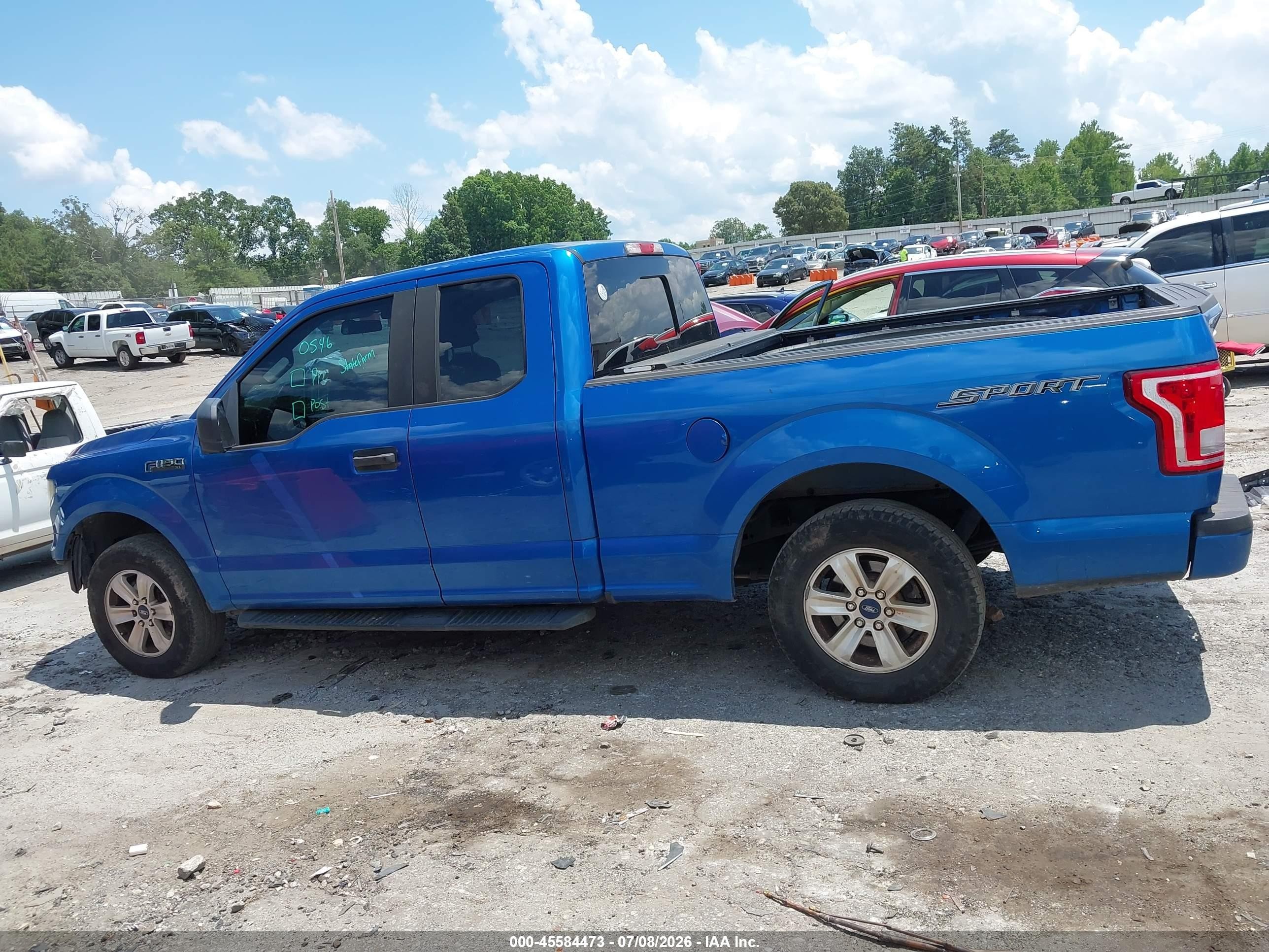 2015 Ford F-150 Xl/xlt Blue vin: 1FTEX1C8XFKD33103