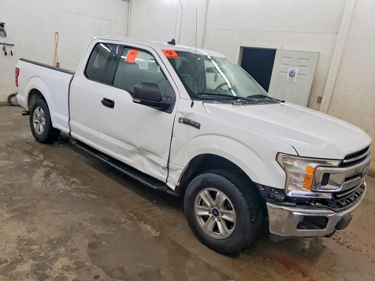2019 Ford F150 Super Cab White vin: 1FTEX1CB0KKD64740