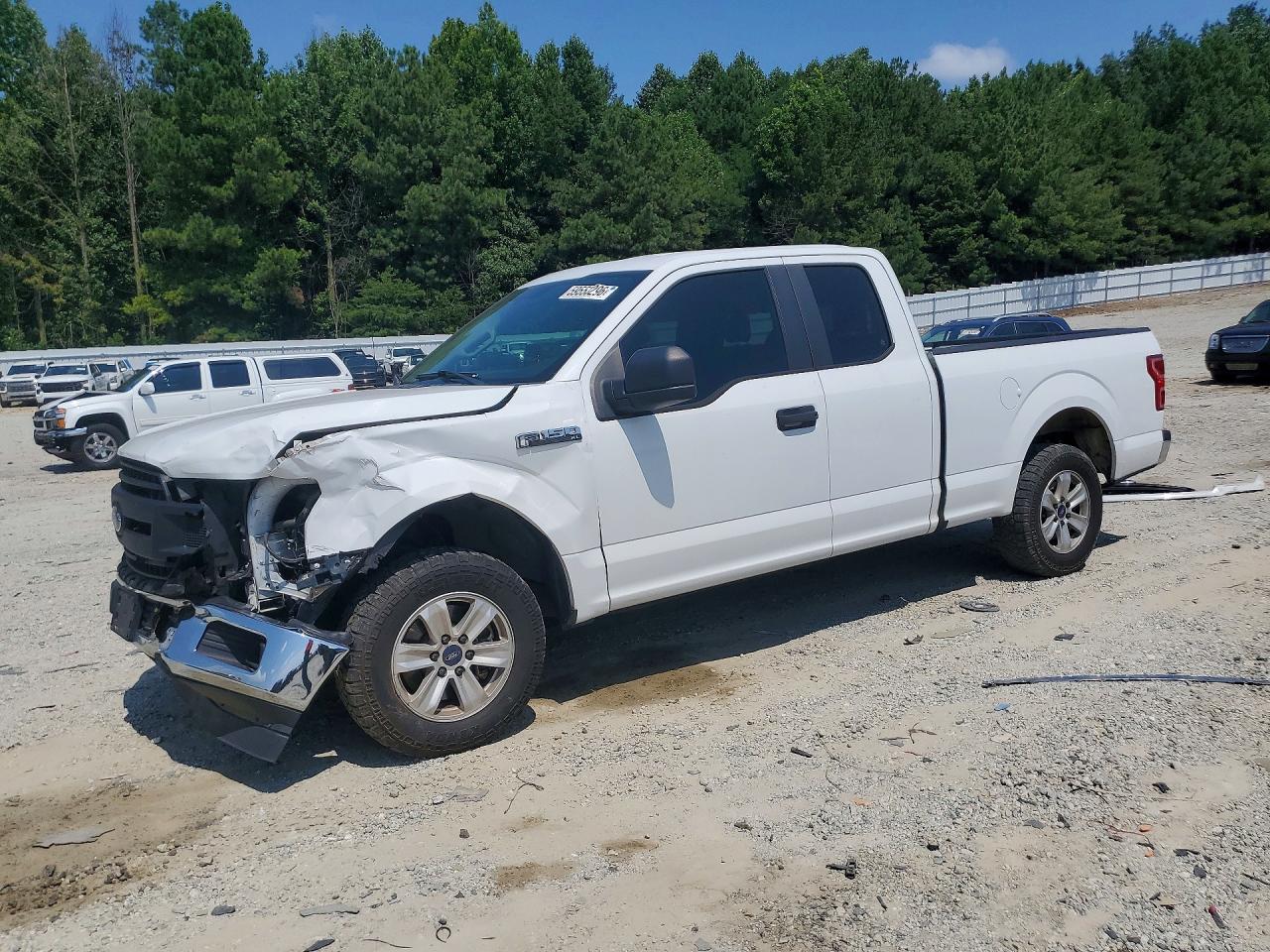 2018 Ford F150 Super Cab White vin: 1FTEX1CB6JFC59692
