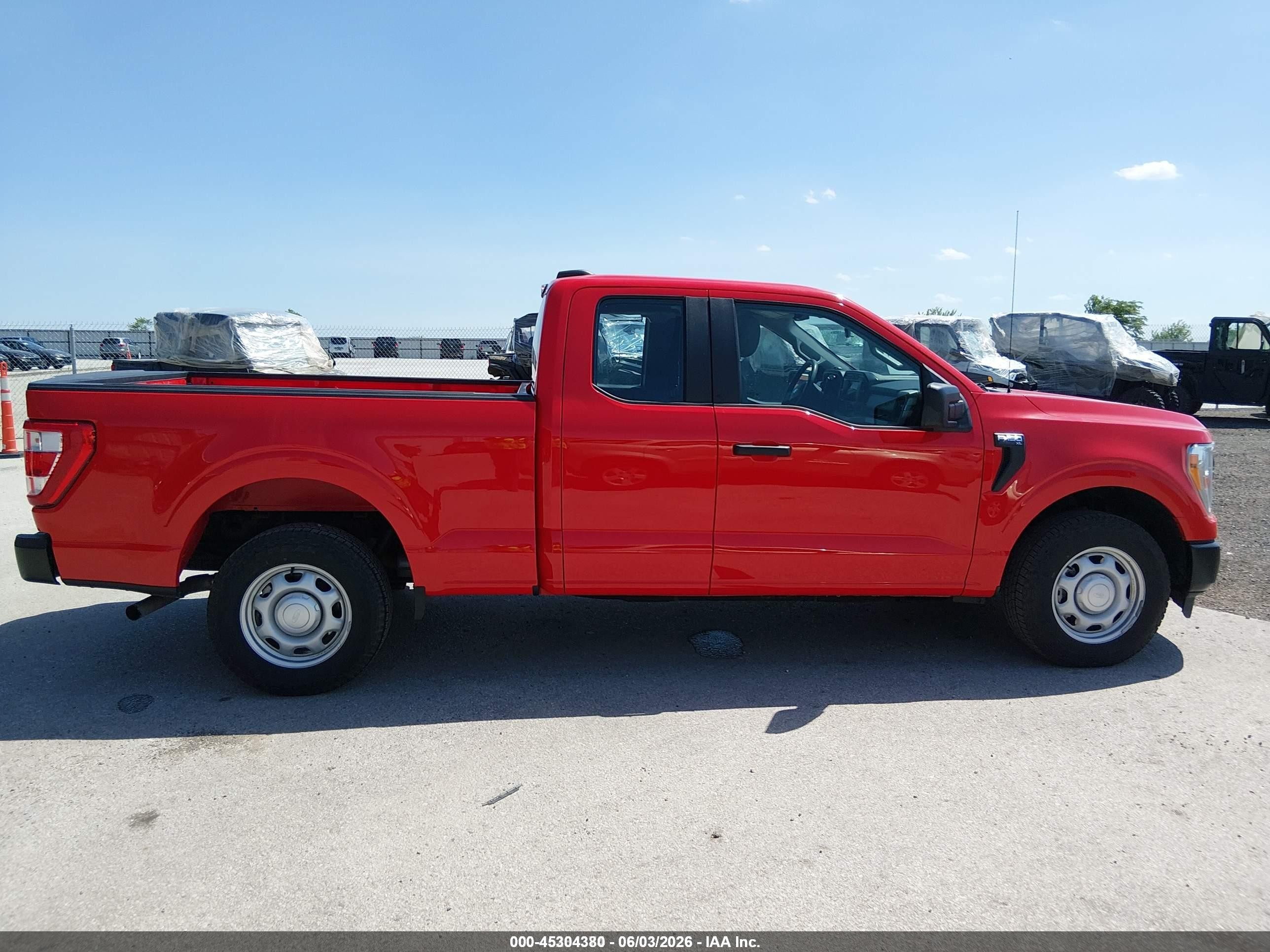 2021 Ford F-150 Xl Red vin: 1FTEX1CB7MKE08414